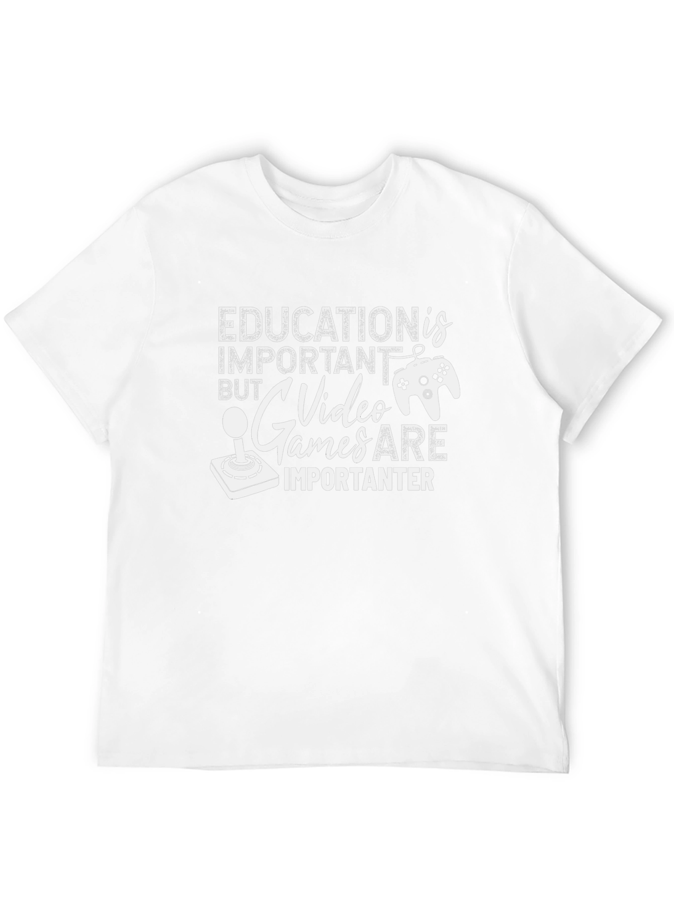 Funny Gamer T-Shirt - Education vs. Video Games