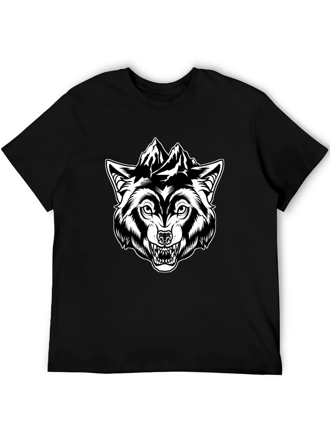Wolf Mountain Graphic Tee - Black