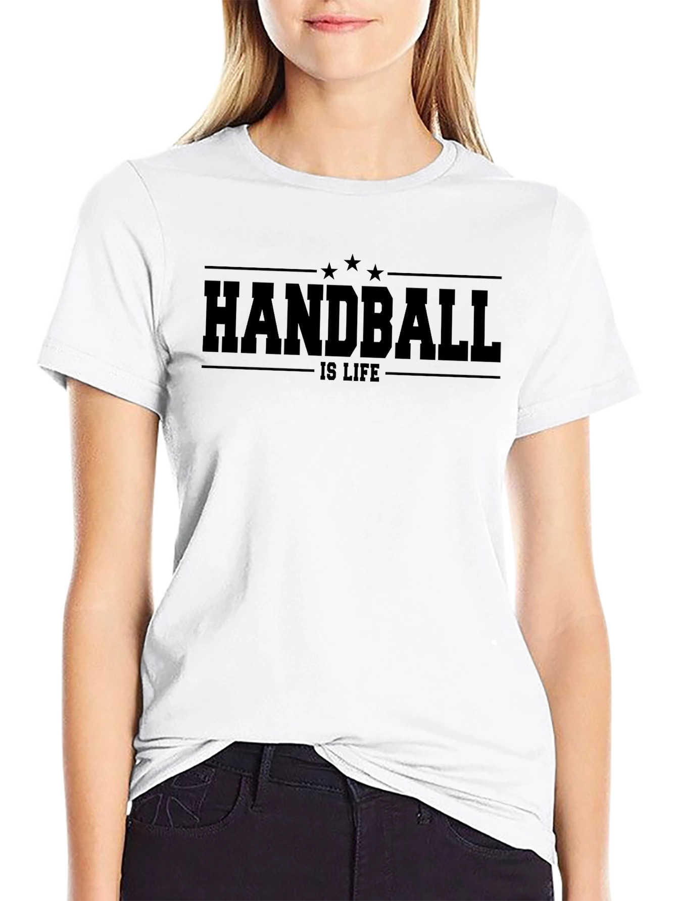 Handball is Life Black Graphic T-Shirt