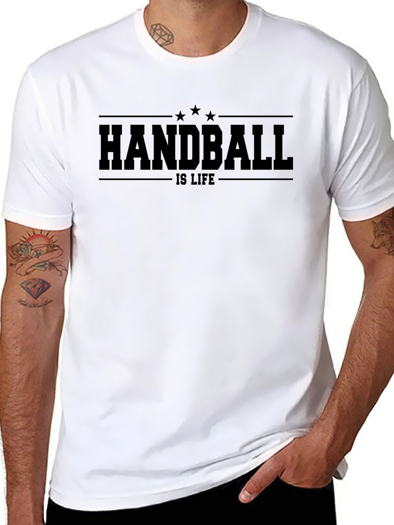 Handball is Life Black Graphic T-Shirt