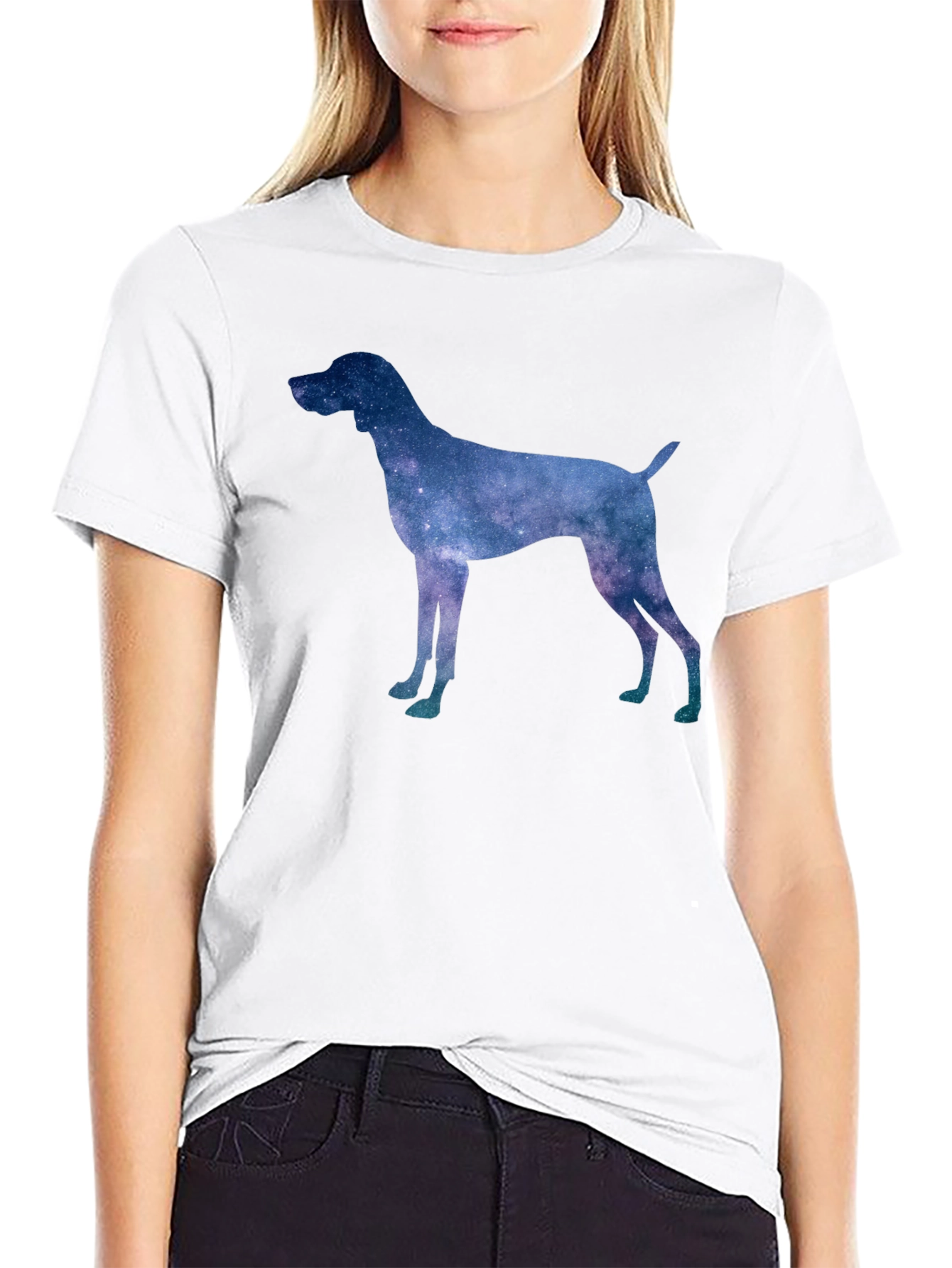 Galaxy Dog Silhouette T-Shirt