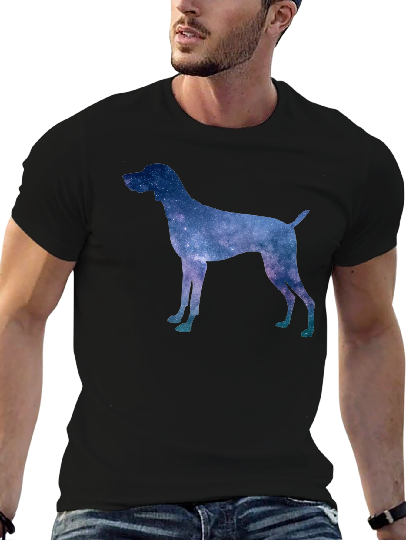 Galaxy Dog Silhouette T-Shirt