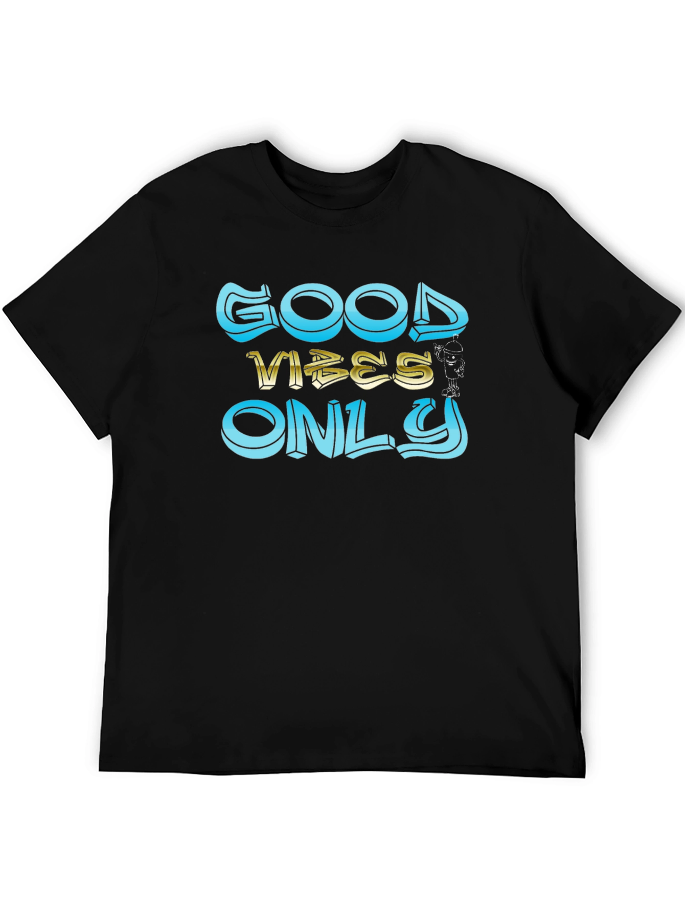 Good Vibes Only Graphic Black T-Shirt
