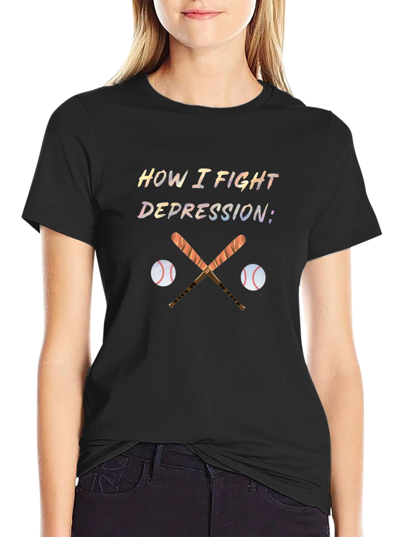 Baseball Depression Fighter T-Shirt