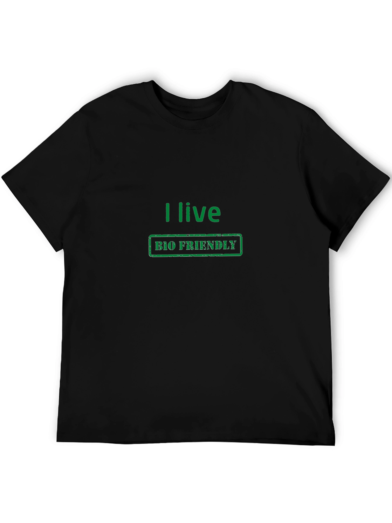 Eco-Conscious Black Tee - I Live Bio Friendly