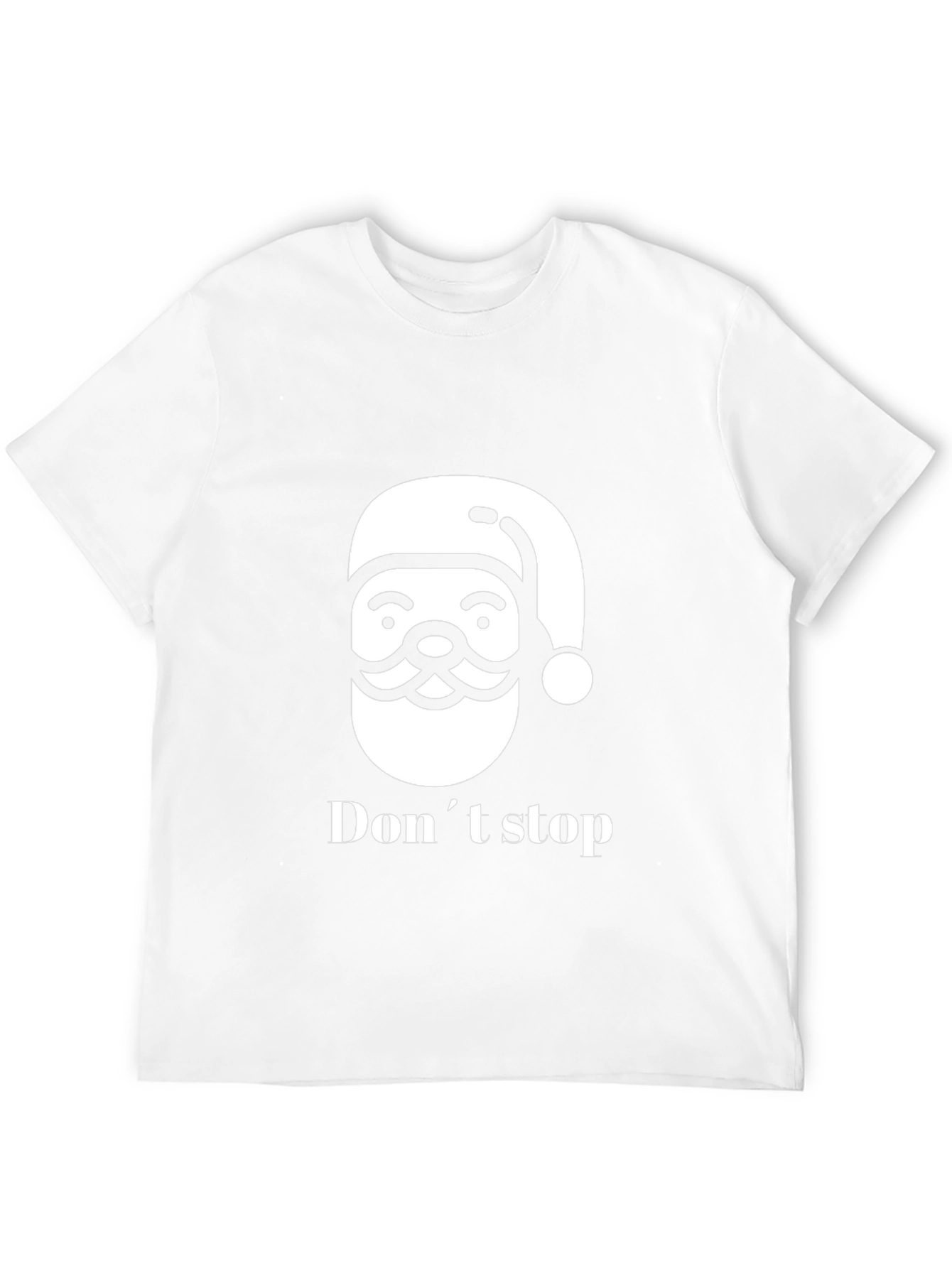 Festive Santa Dont Stop Black T-Shirt