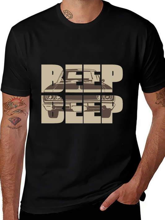 Beep Beep Car Graphic Tee - Retro Automotive T-Shirt