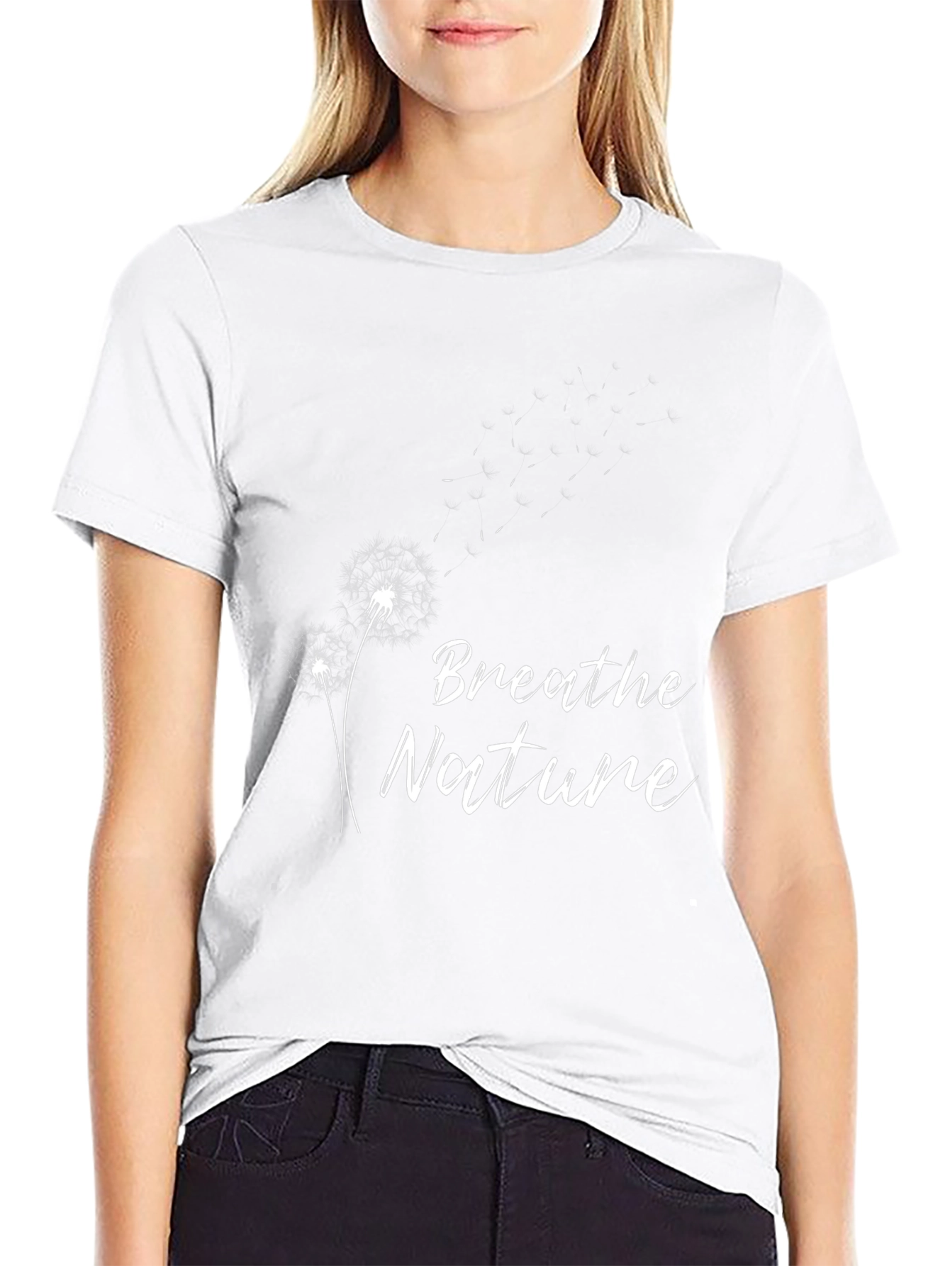 Breathe Nature Graphic Tee - Black Cotton T-Shirt