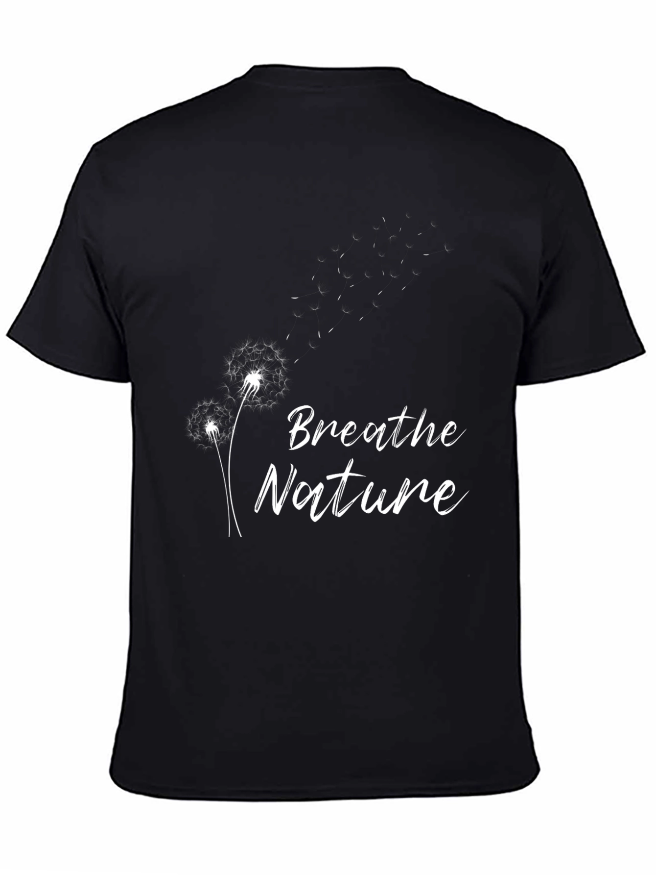 Breathe Nature Graphic Tee - Black Cotton T-Shirt
