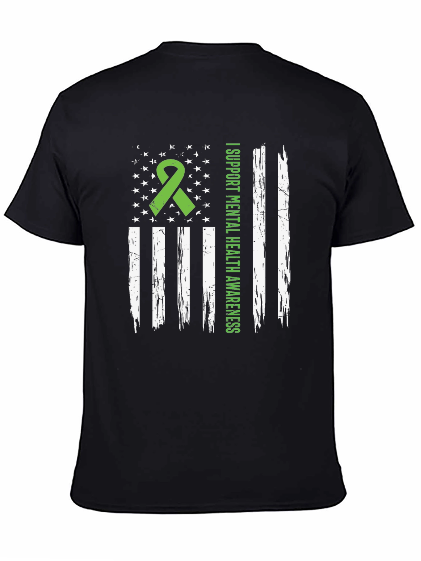 Mental Health Awareness American Flag Graphic Tee