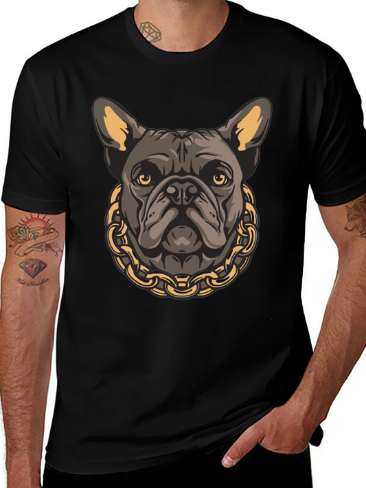 Bulldog Chain Graphic T-Shirt