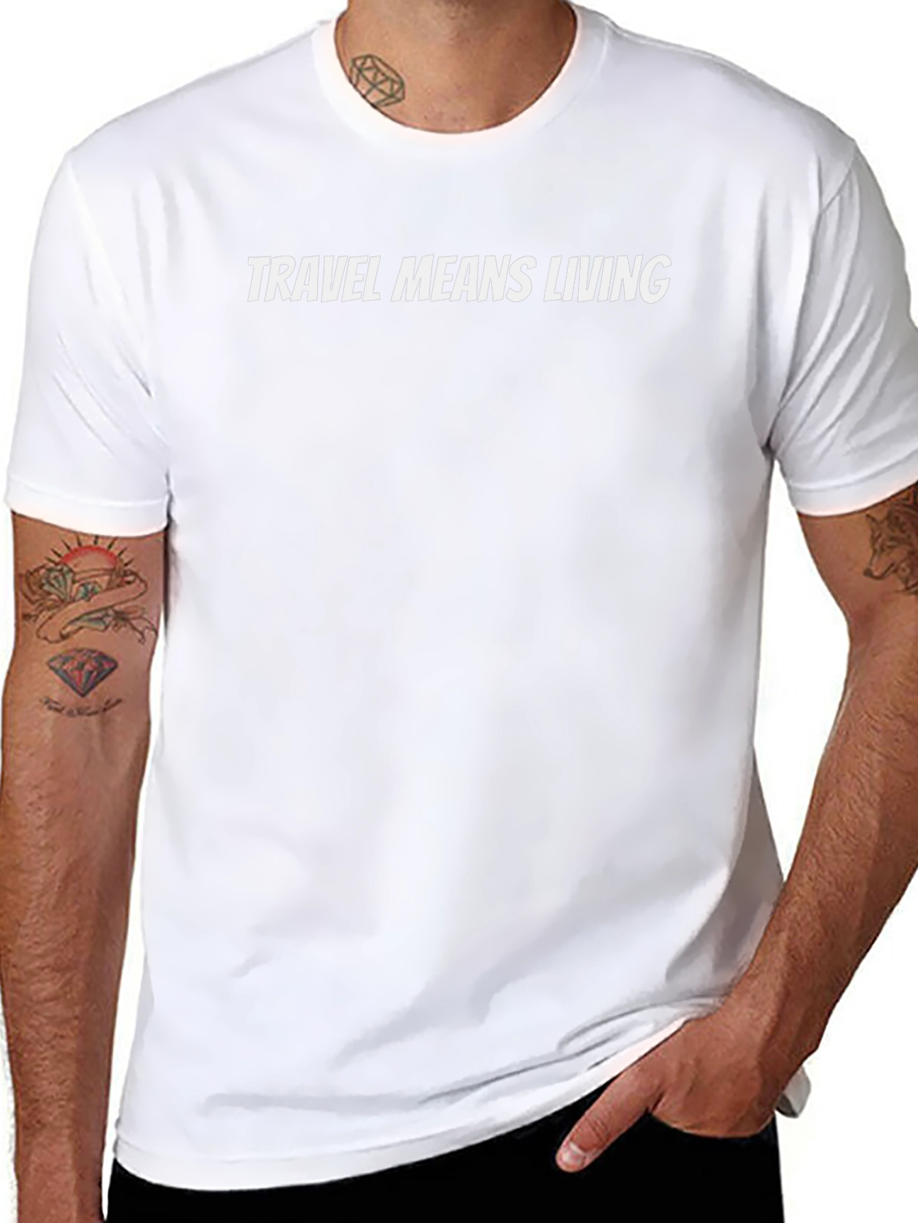Travel Means Living Black T-Shirt