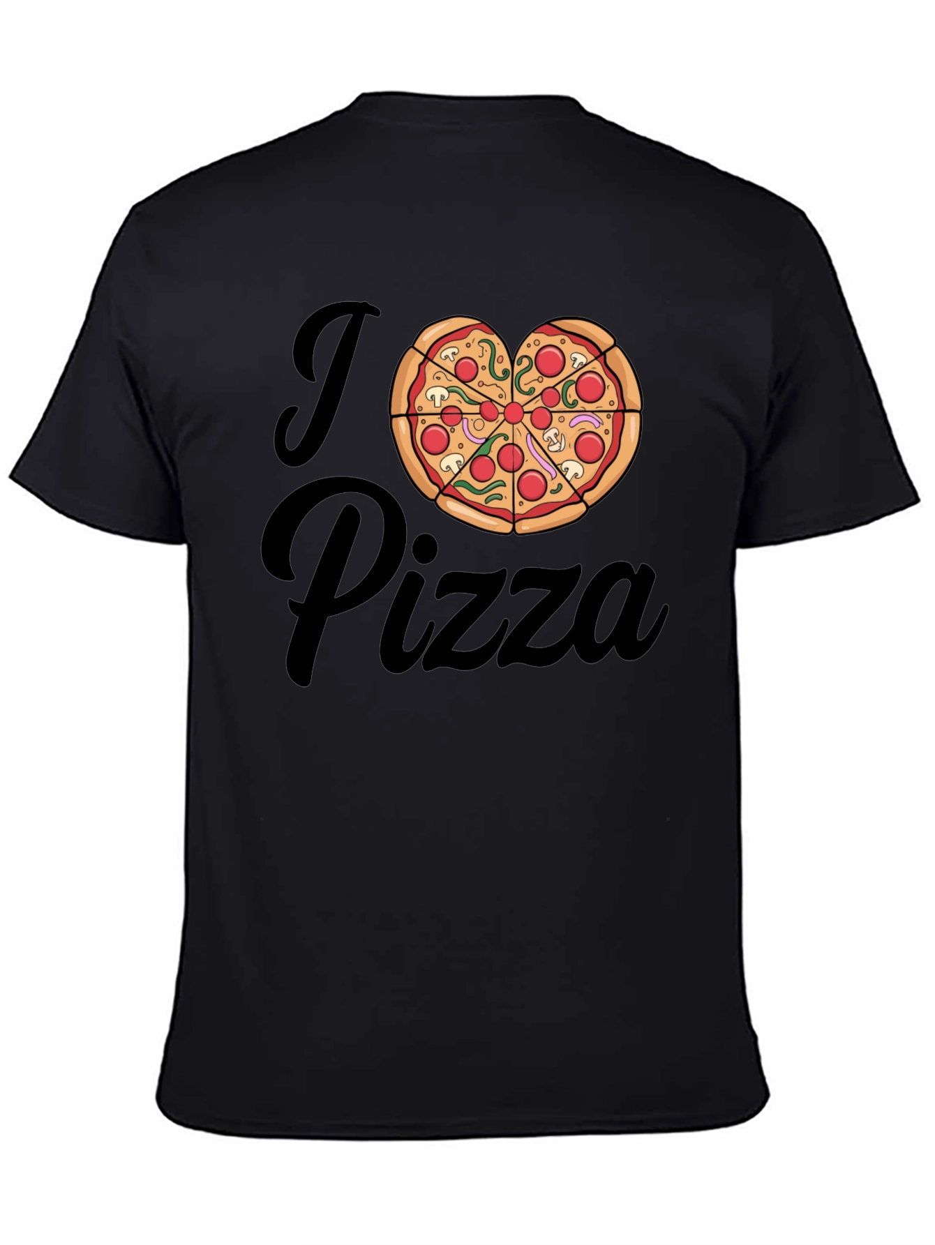I Love Pizza T-Shirt - Heart Shaped Pizza Design