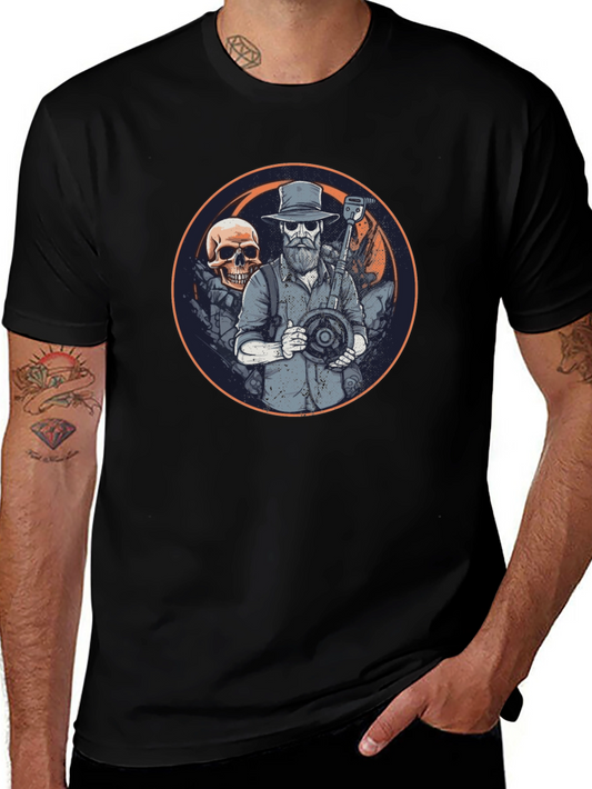 Metal Detecting Skull T-Shirt