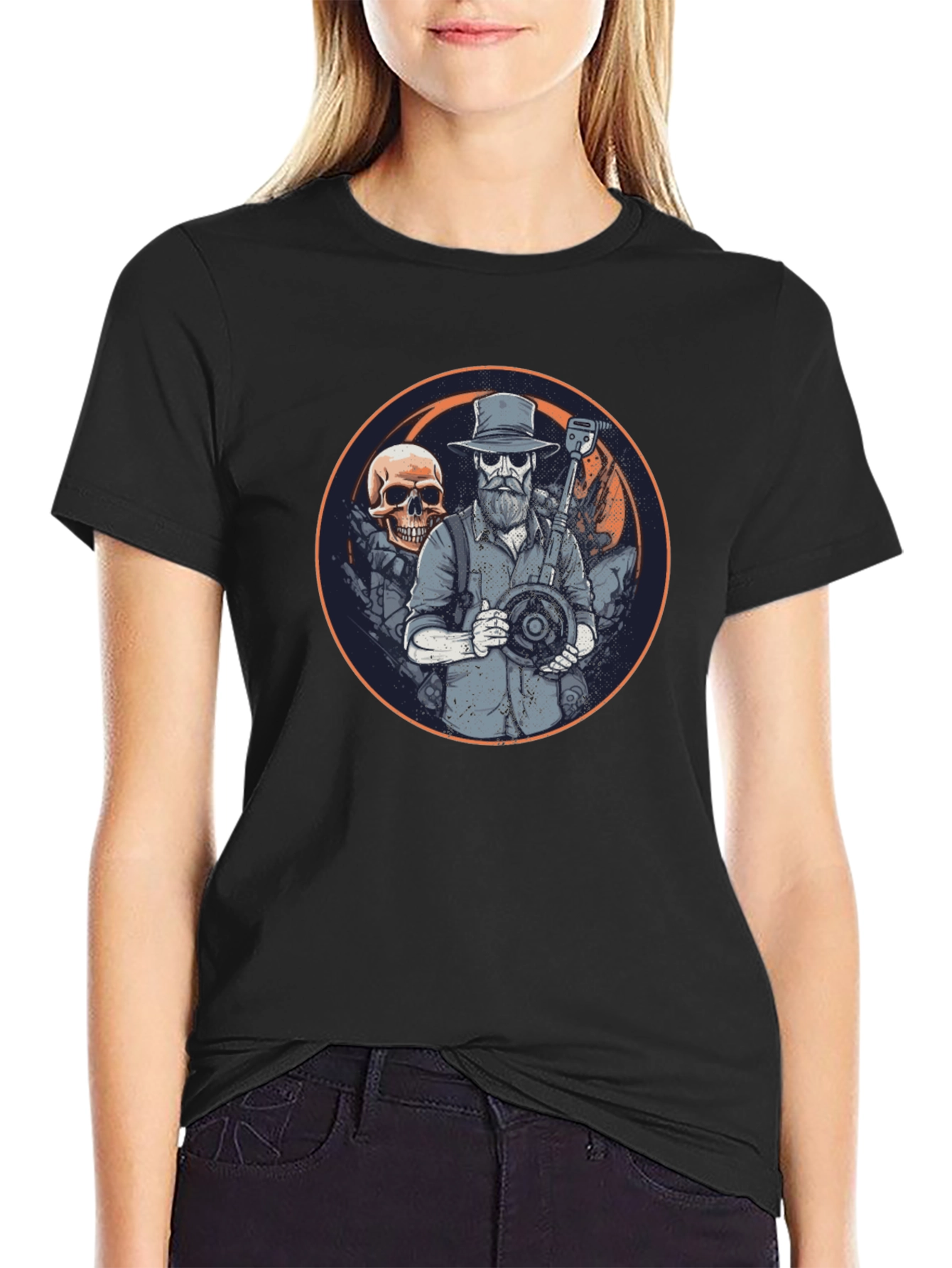 Metal Detecting Skull T-Shirt