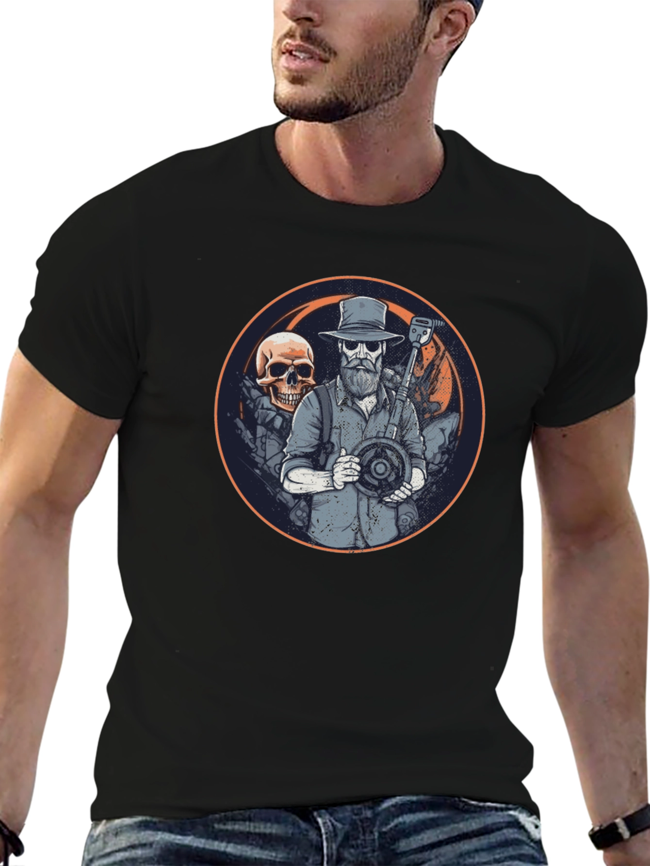 Metal Detecting Skull T-Shirt