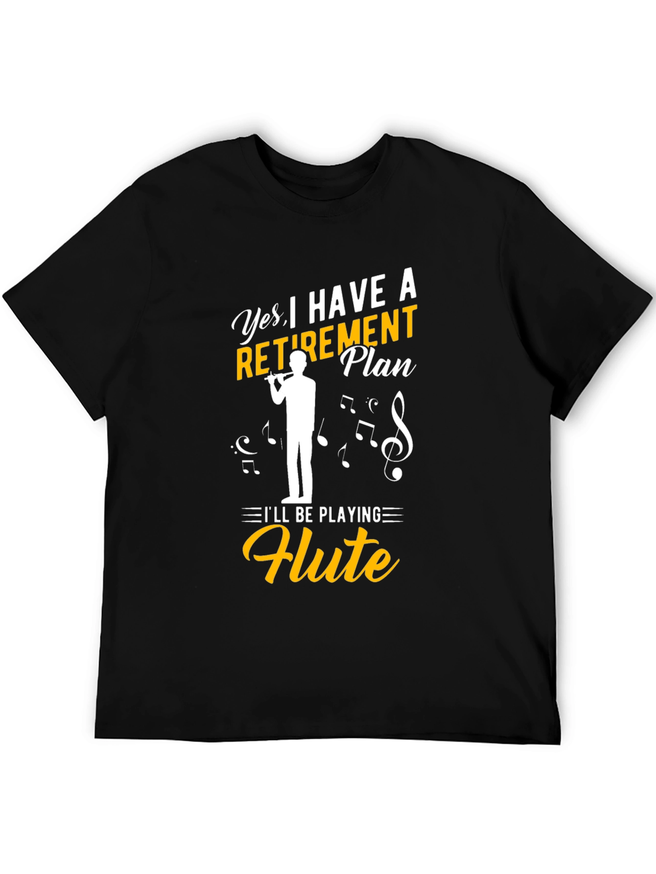 Retirement Plan Flute Player T-Shirt