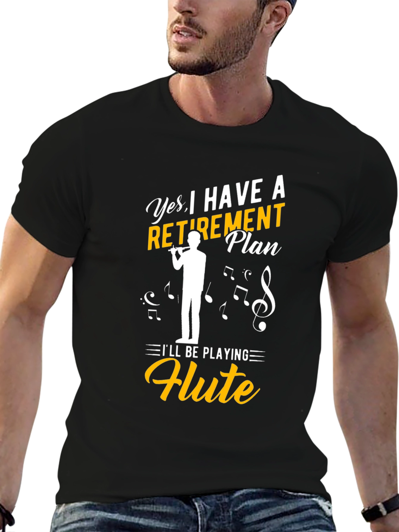 Retirement Plan Flute Player T-Shirt