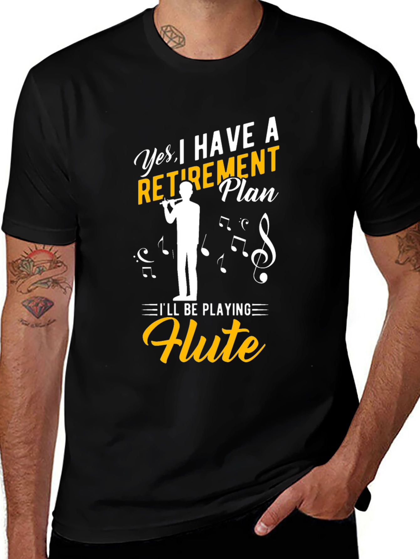 Retirement Plan Flute Player T-Shirt