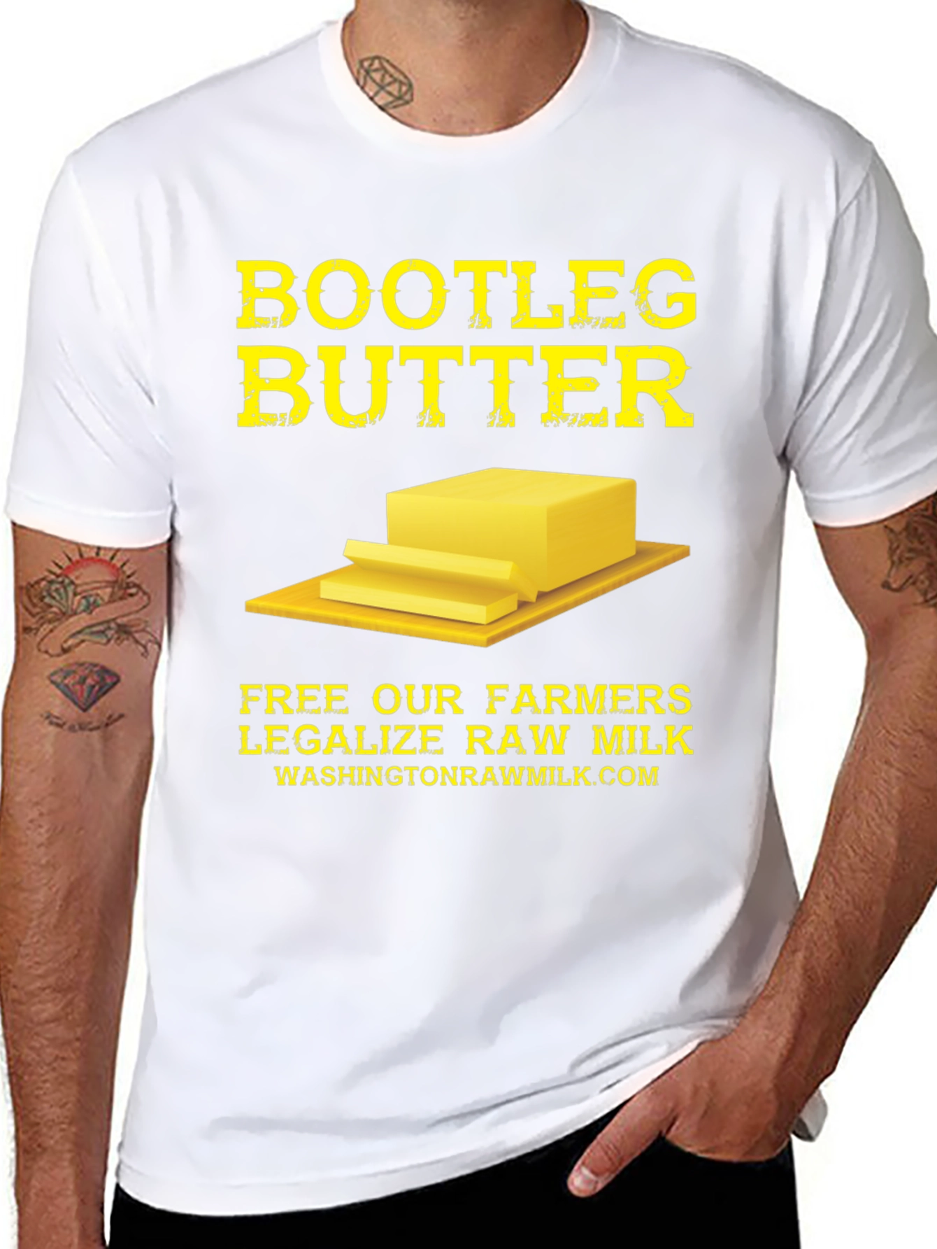 Bootleg Butter Graphic Tee - Legalize Raw Milk T-Shirt