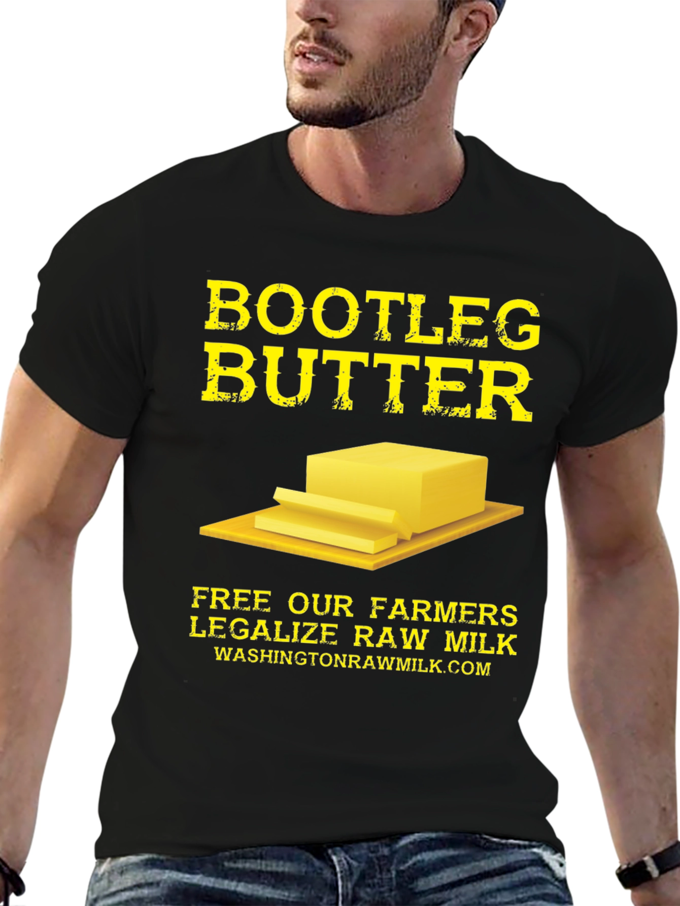 Bootleg Butter Graphic Tee - Legalize Raw Milk T-Shirt