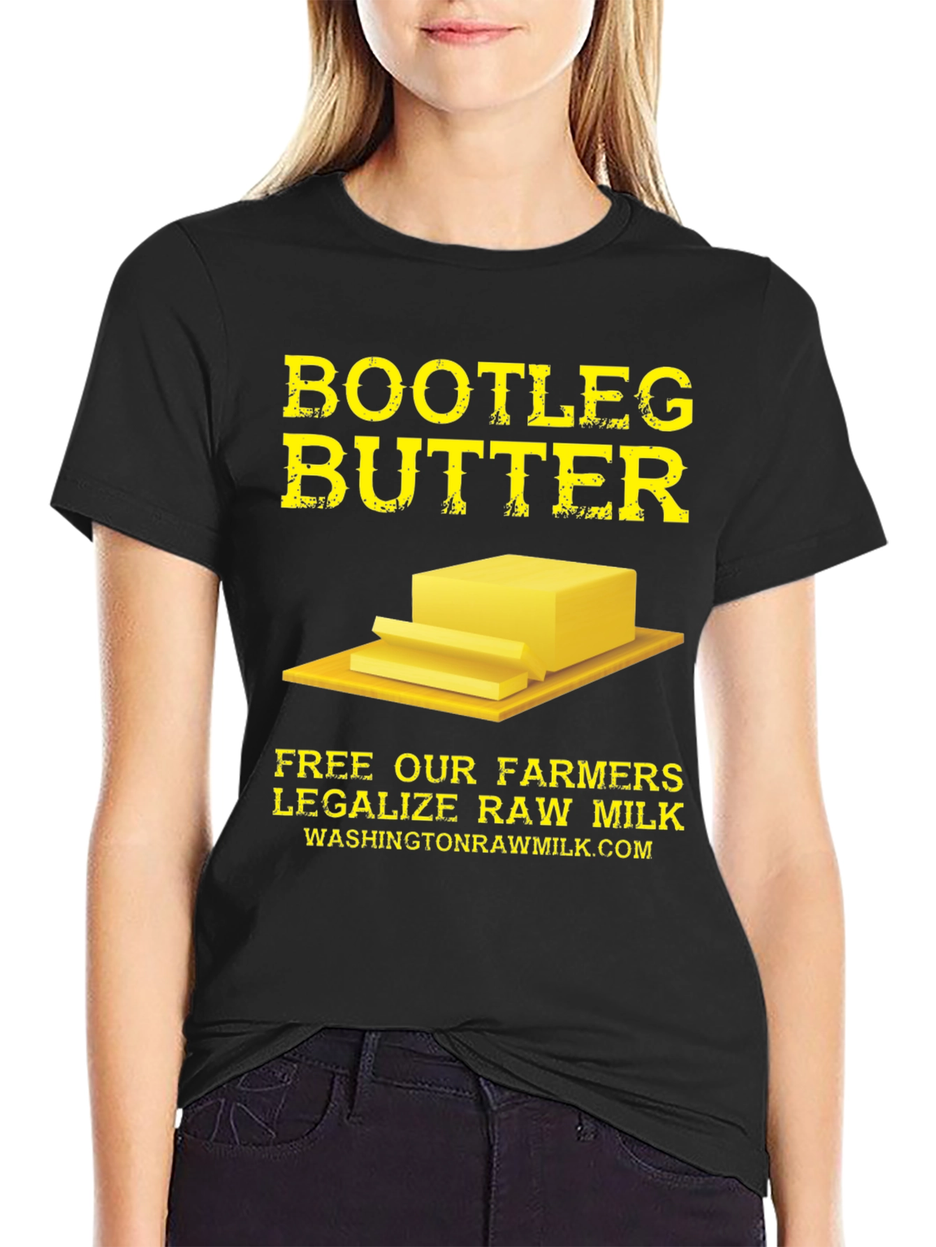 Bootleg Butter Graphic Tee - Legalize Raw Milk T-Shirt