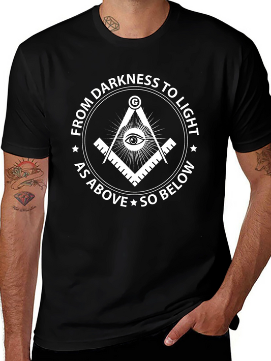 Masonic Symbol Black T-Shirt