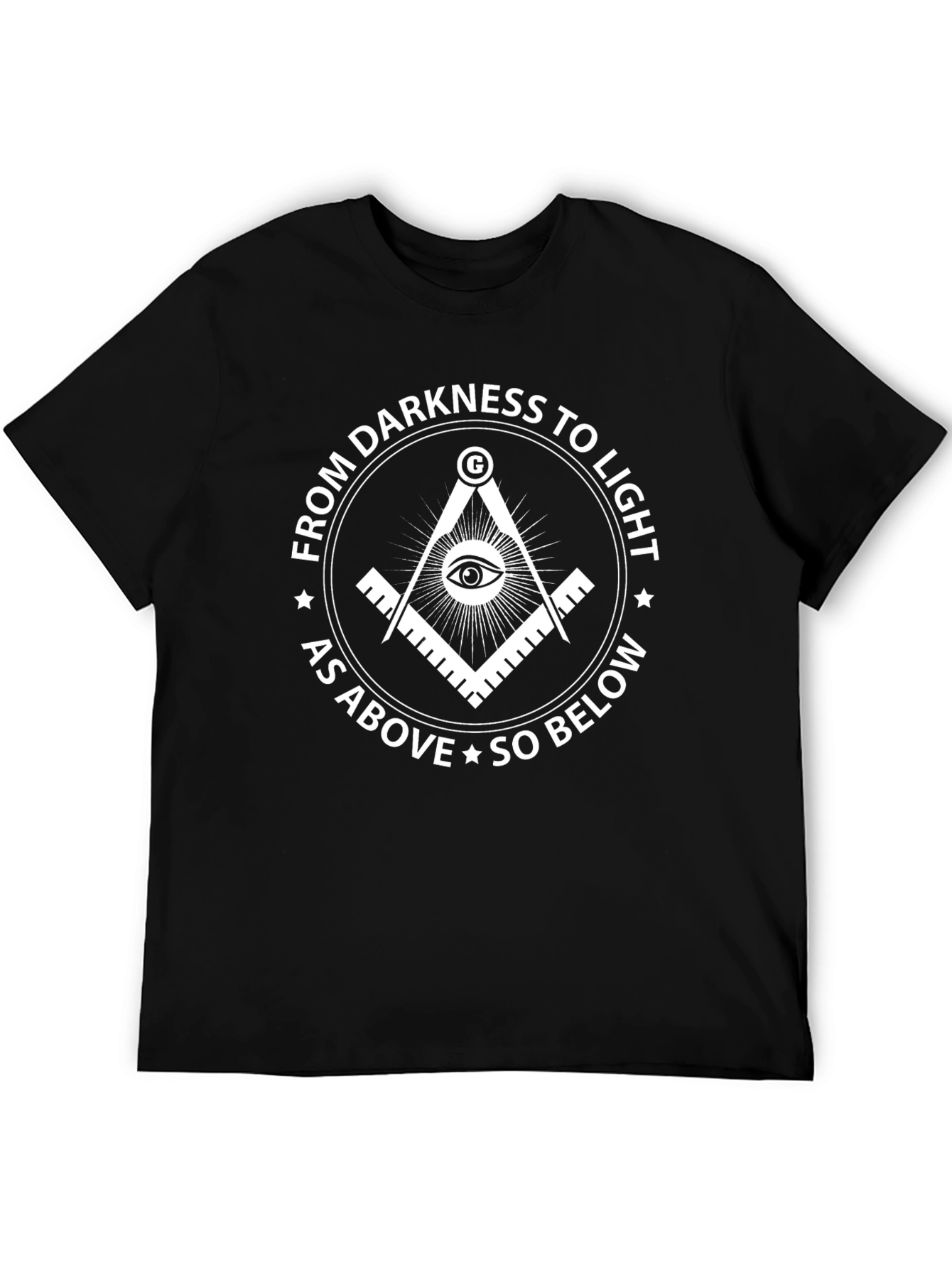 Masonic Symbol Black T-Shirt