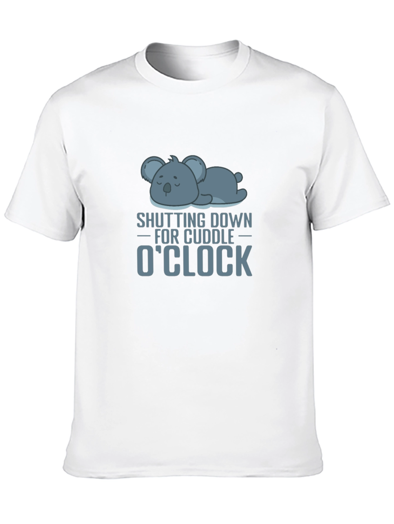 Cuddle OClock Black T-Shirt with Koala Graphic