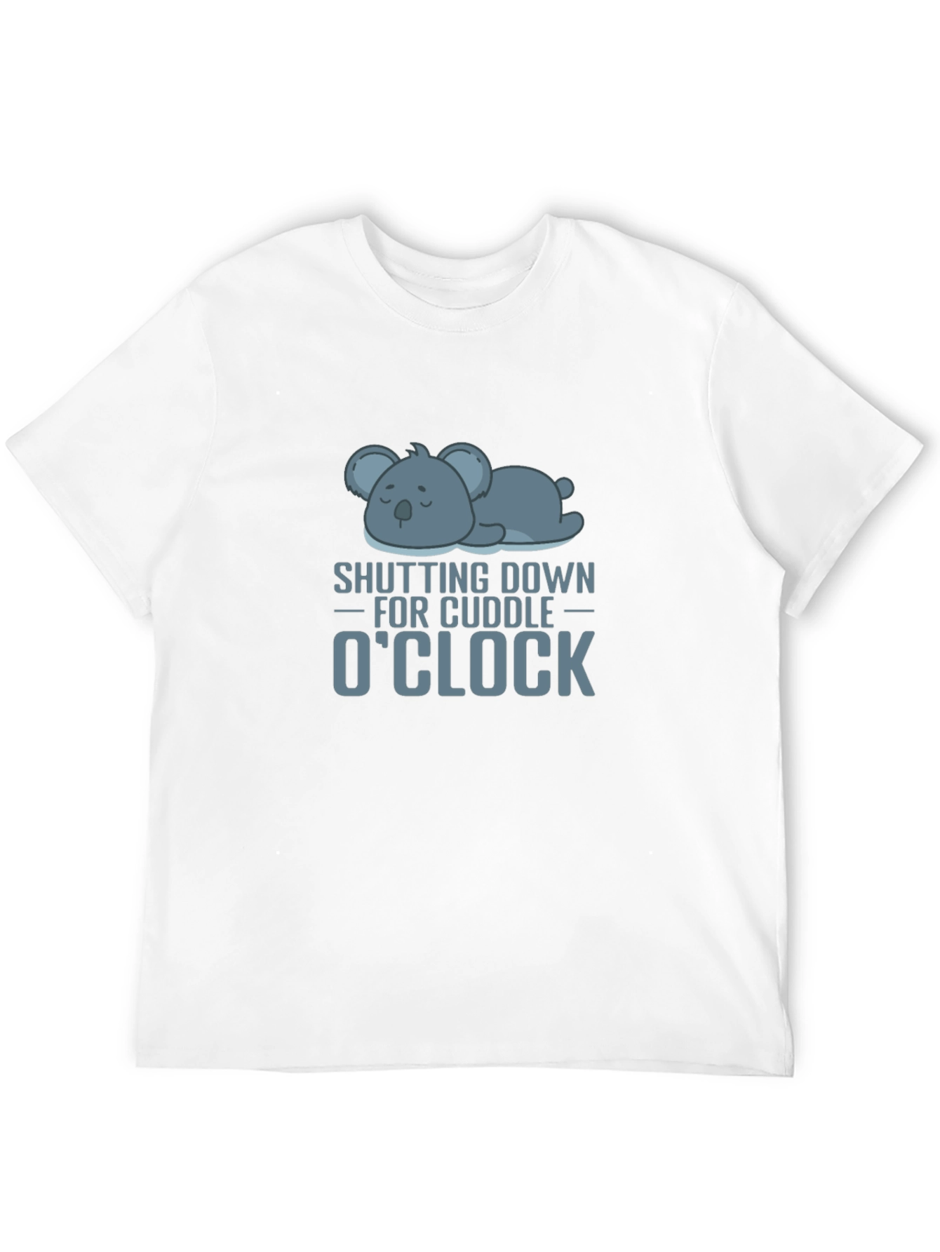 Cuddle OClock Black T-Shirt with Koala Graphic