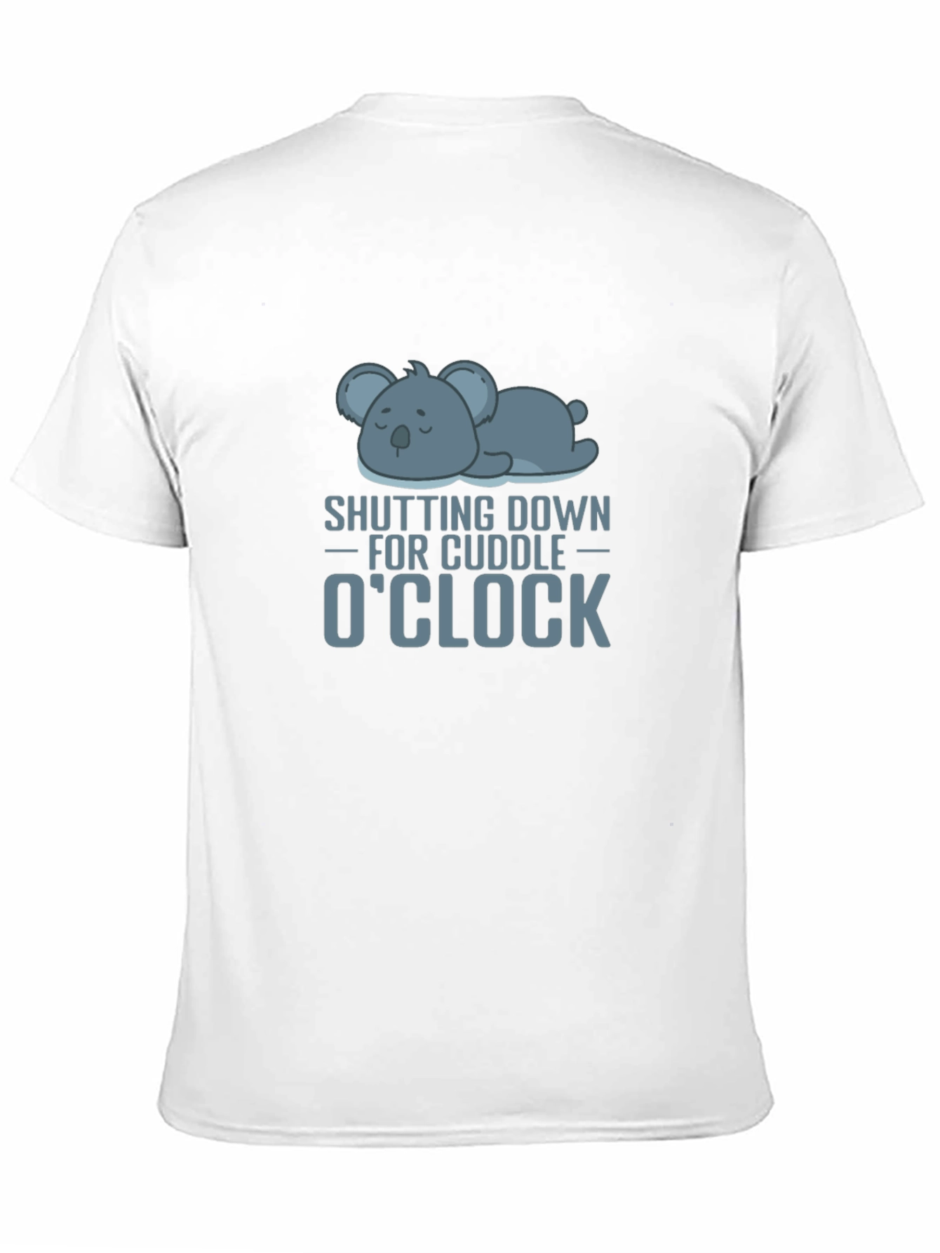Cuddle OClock Black T-Shirt with Koala Graphic