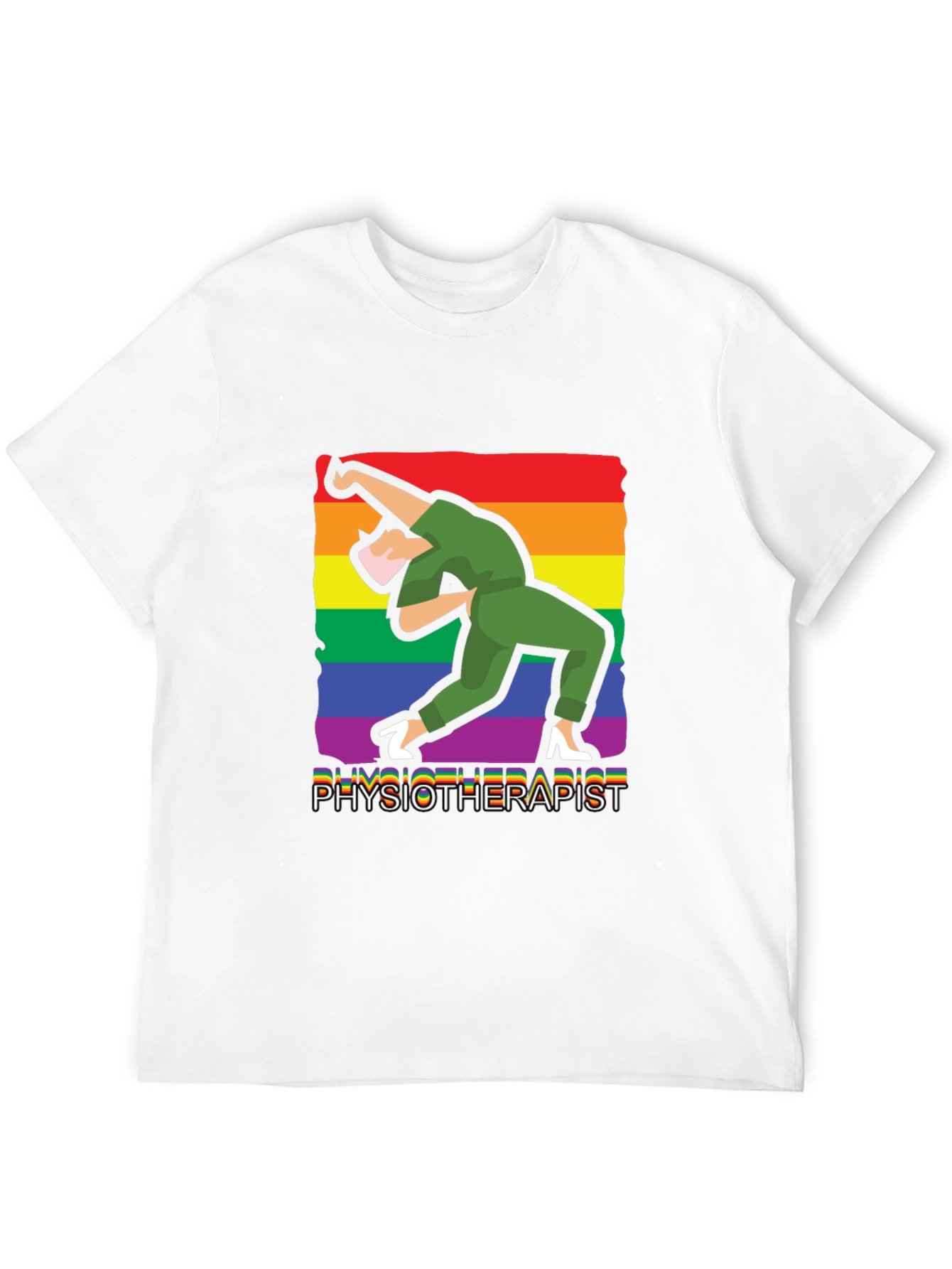 Physiotherapist Pride T-Shirt - Rainbow Design
