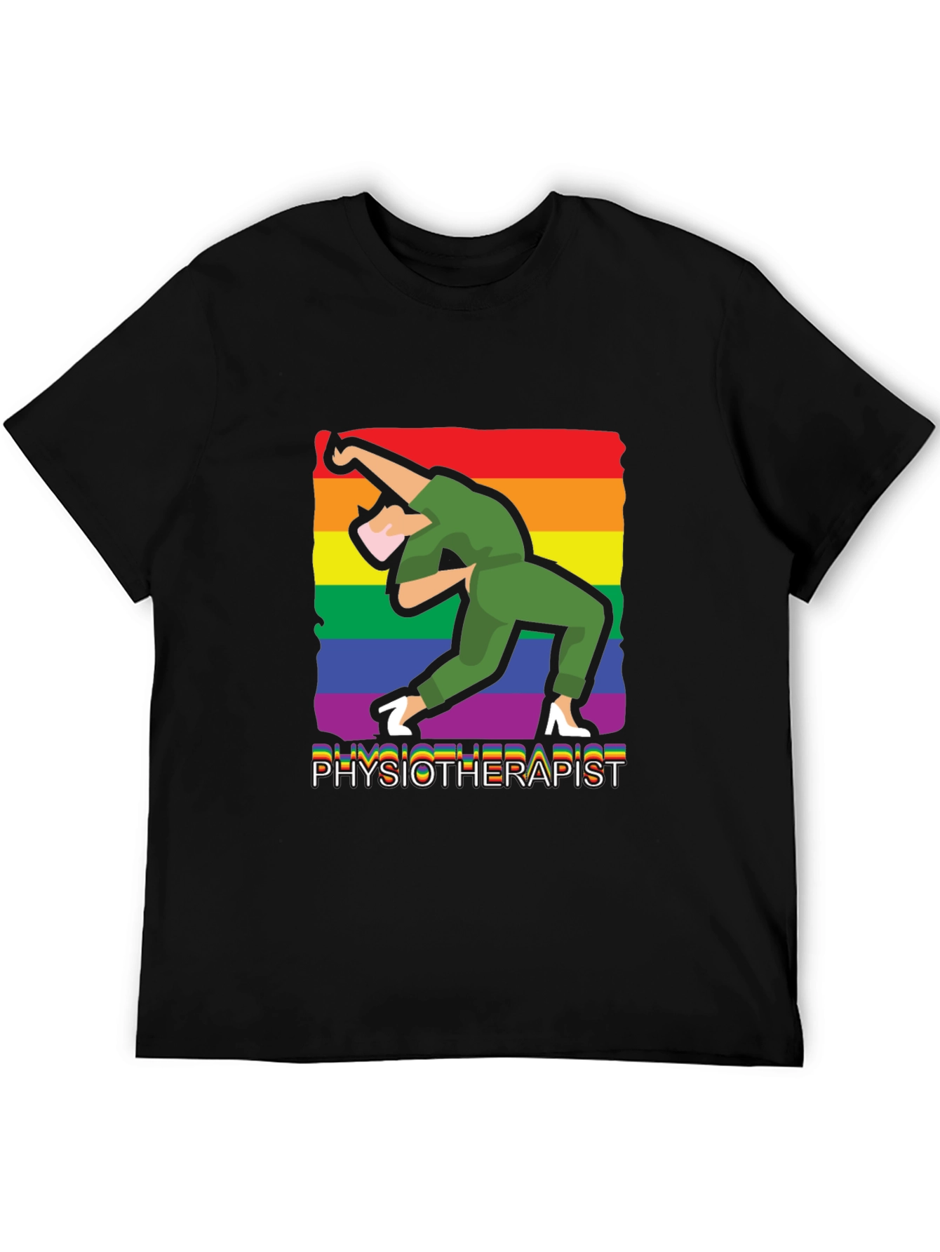 Physiotherapist Pride T-Shirt - Rainbow Design