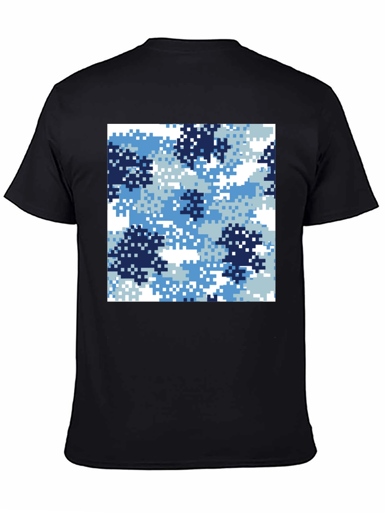 Pixel Camo Black T-Shirt - Modern Digital Design