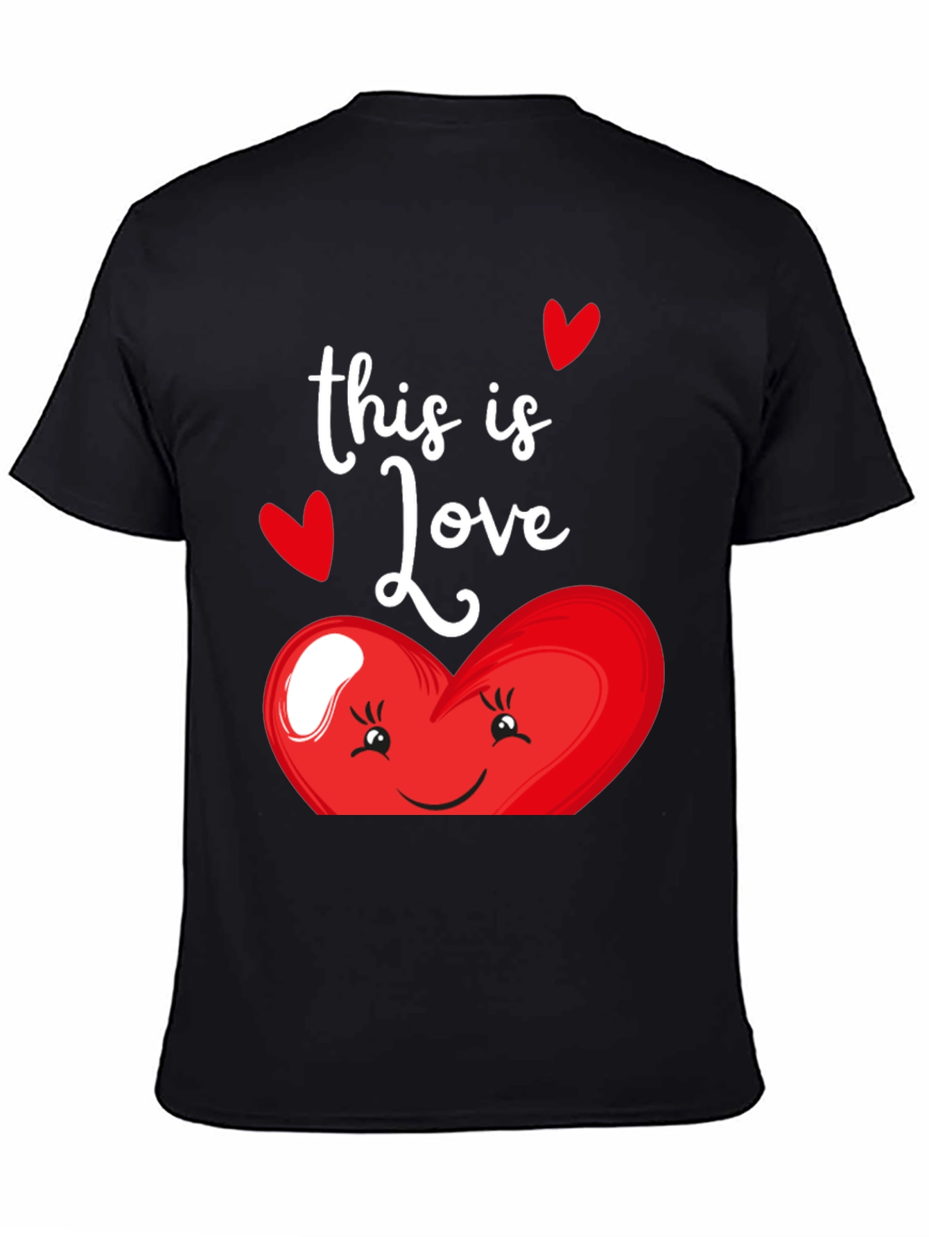 This Is Love Heart Graphic Black T-Shirt