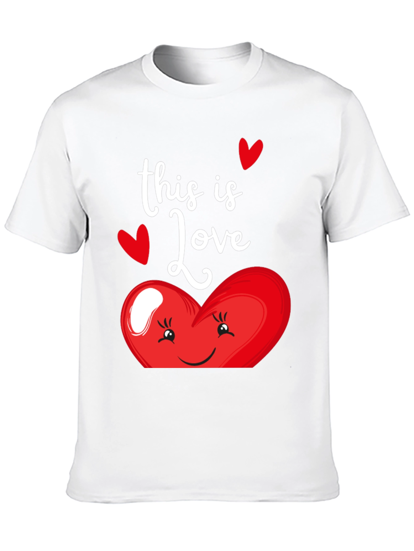 This Is Love Heart Graphic Black T-Shirt