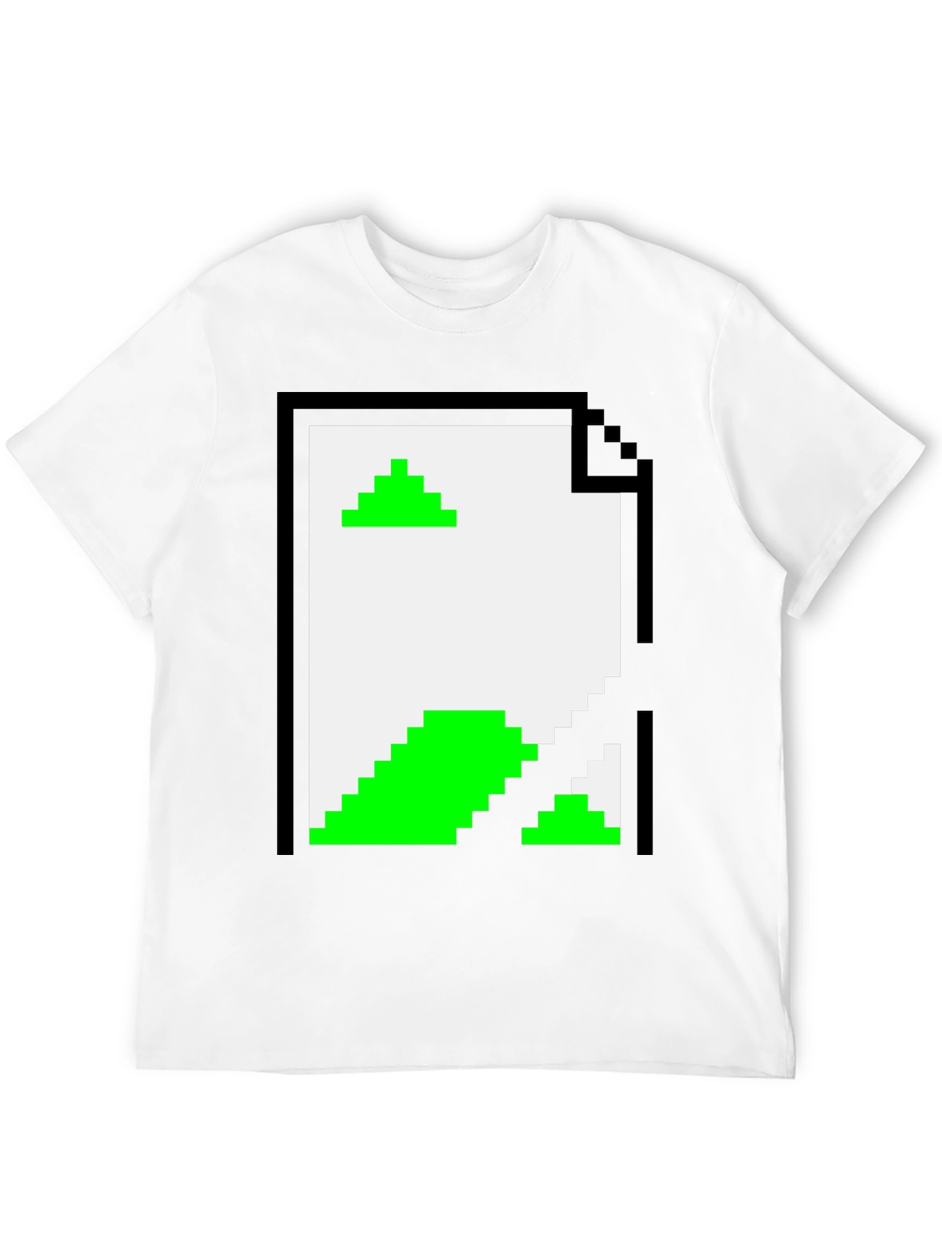Retro Pixel Art T-Shirt - Black File Design