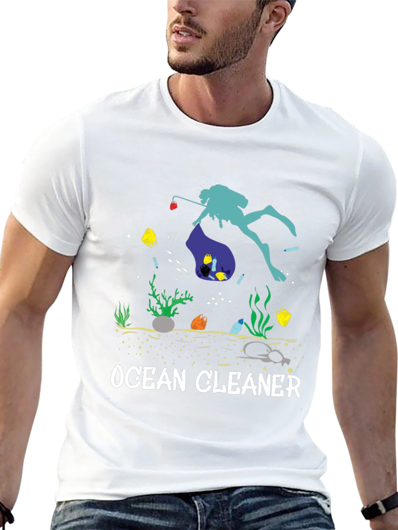 Ocean Cleaner Graphic T-Shirt - Save Our Seas