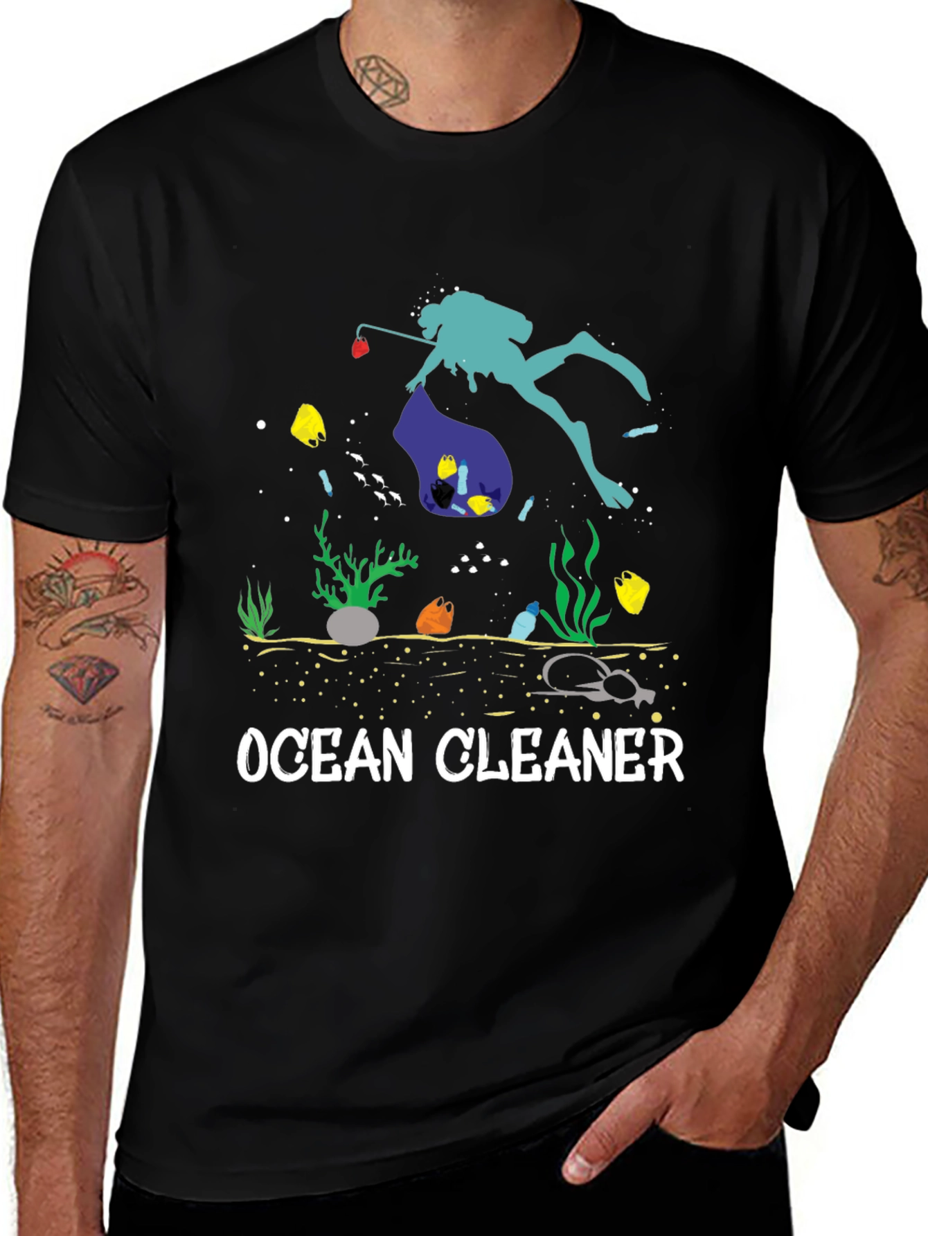 Ocean Cleaner Graphic T-Shirt - Save Our Seas