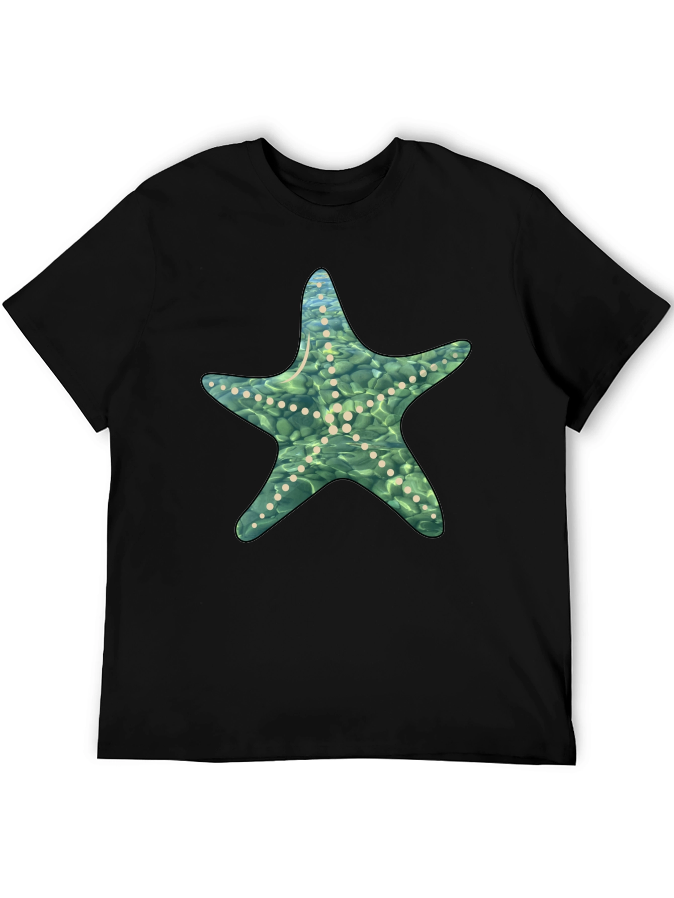 Starfish Graphic Black T-Shirt