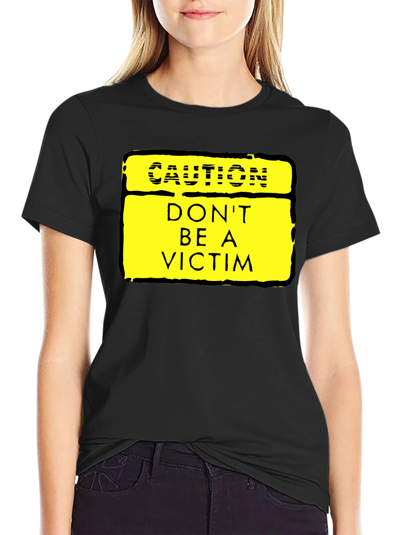 Caution - Dont Be A Victim Graphic T-Shirt