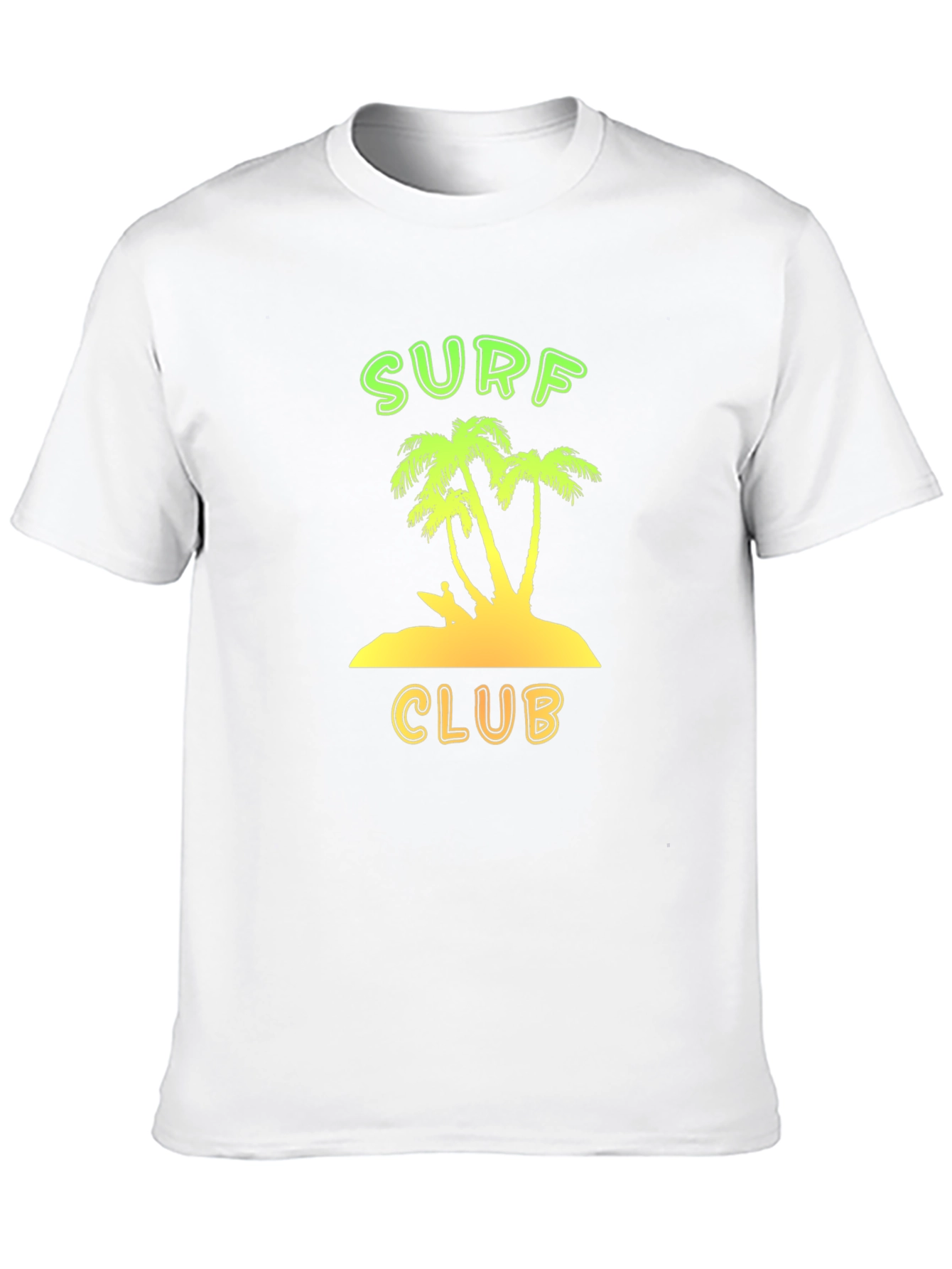 Surf Club Graphic Tee - Black Cotton T-Shirt