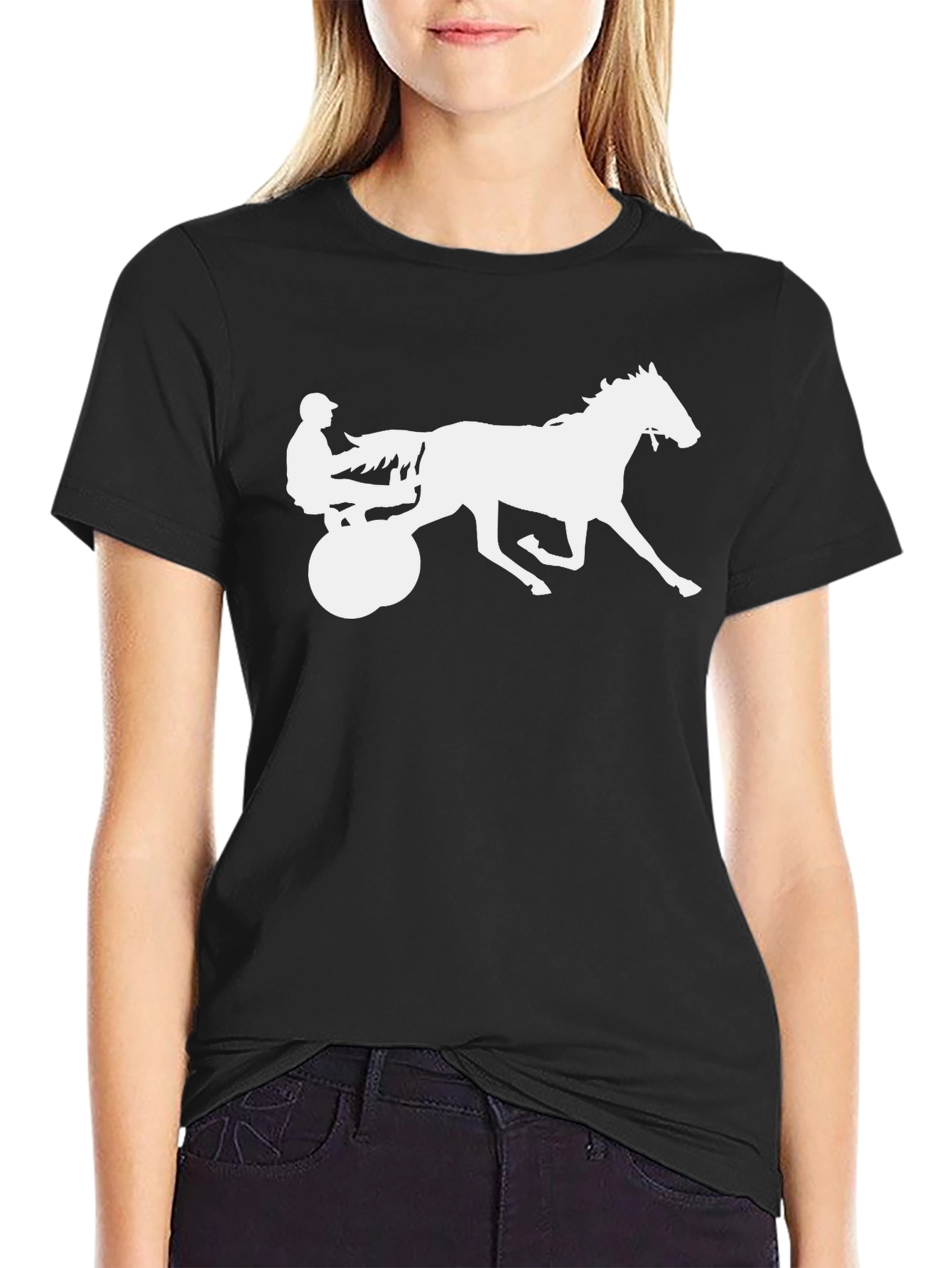 Horse Racing Silhouette Graphic Tee
