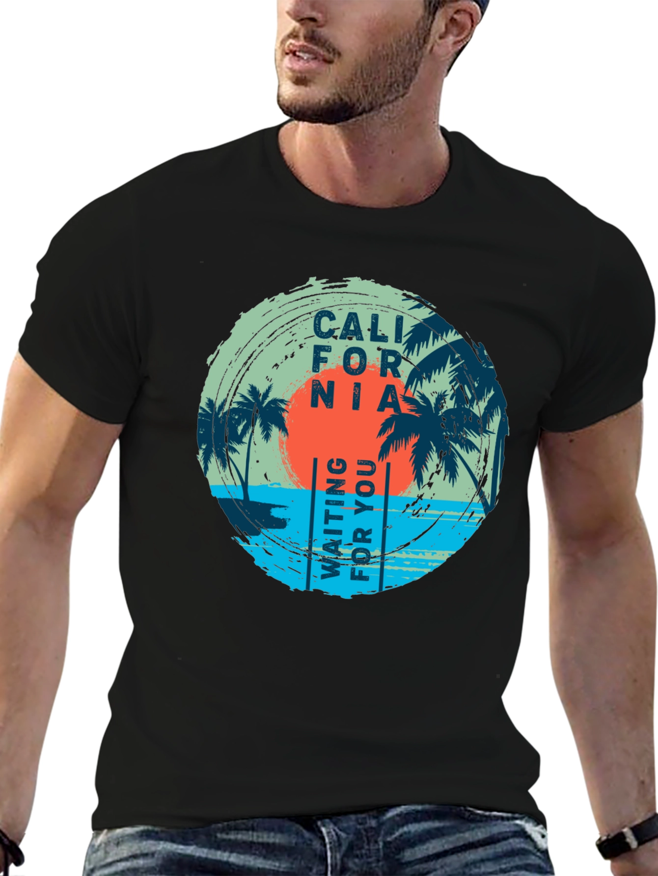 California Palms Black T-Shirt