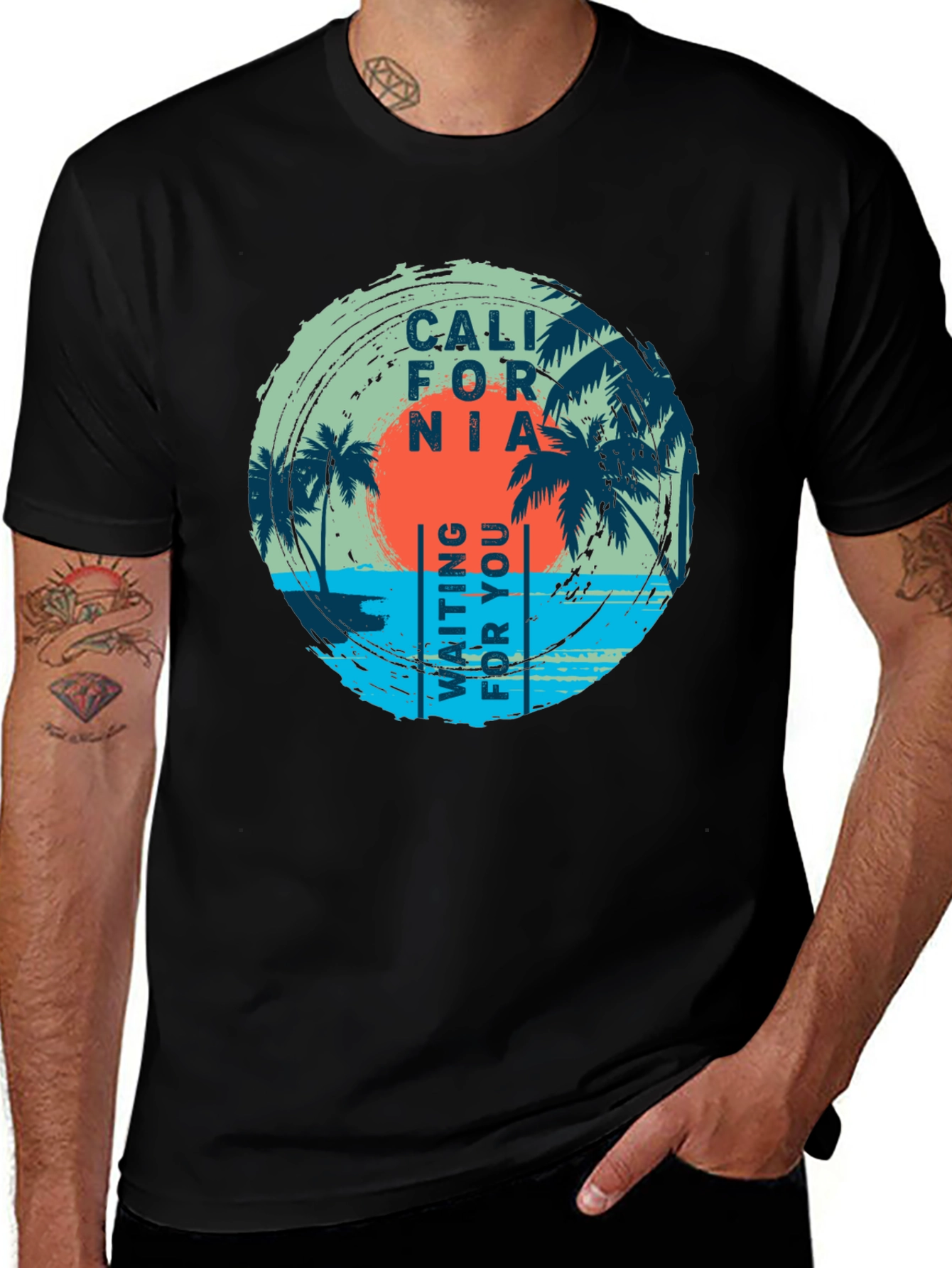 California Palms Black T-Shirt