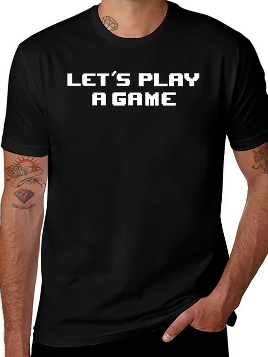 Lets Play a Game T-Shirt - Retro 8-Bit Design