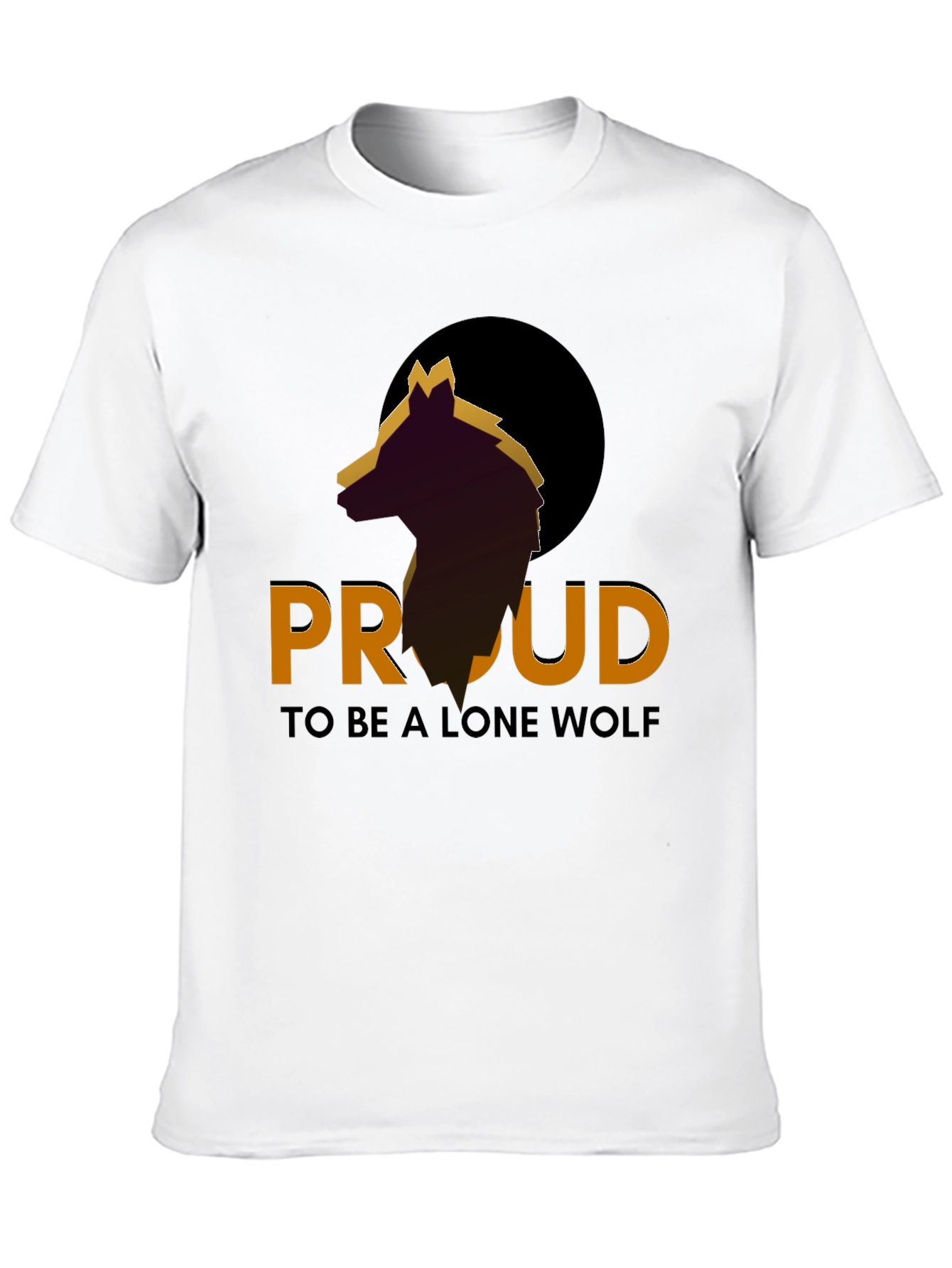 Proud Lone Wolf Graphic Tee - Stylish Mens T-Shirt