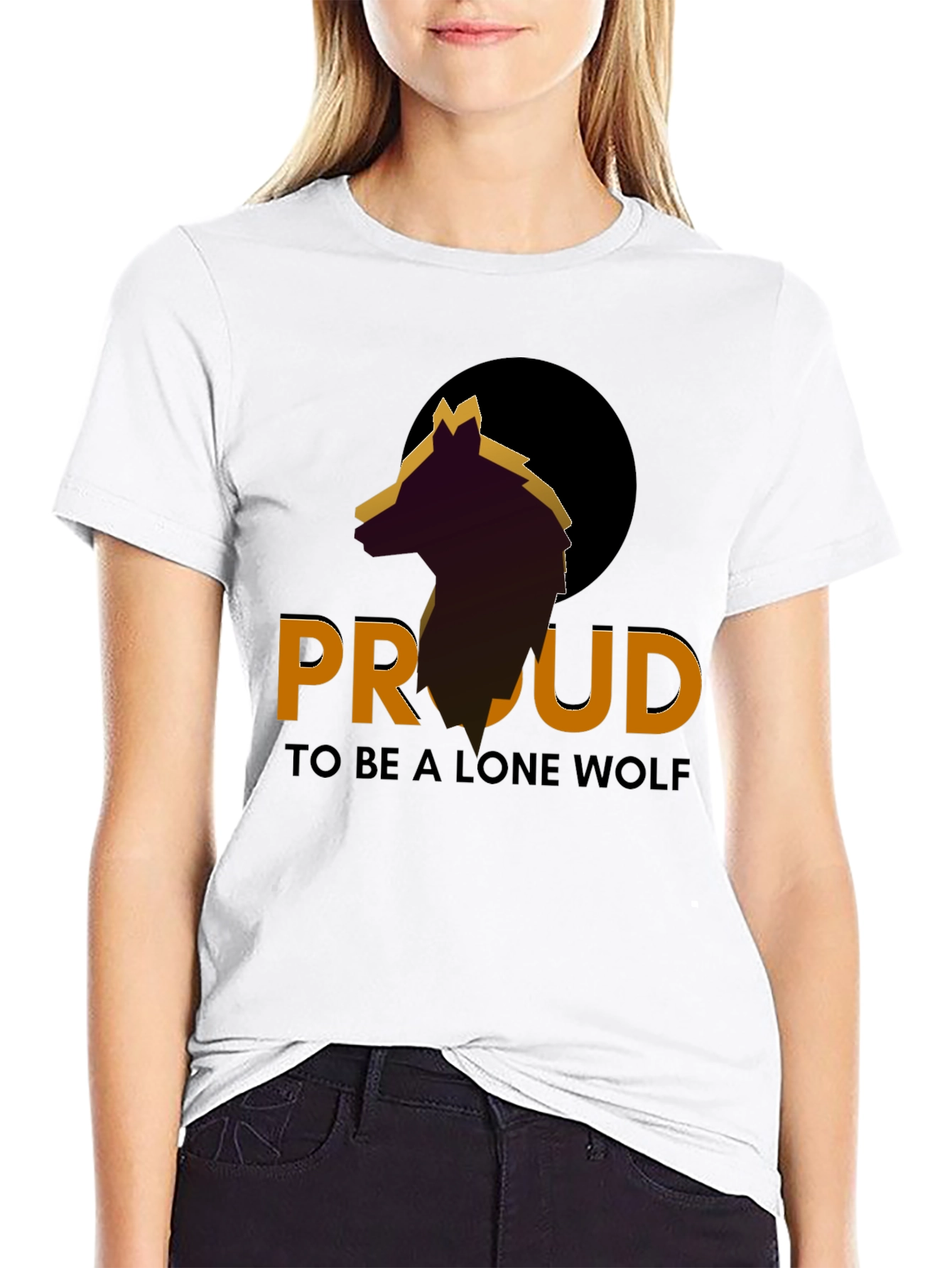 Proud Lone Wolf Graphic Tee - Stylish Mens T-Shirt
