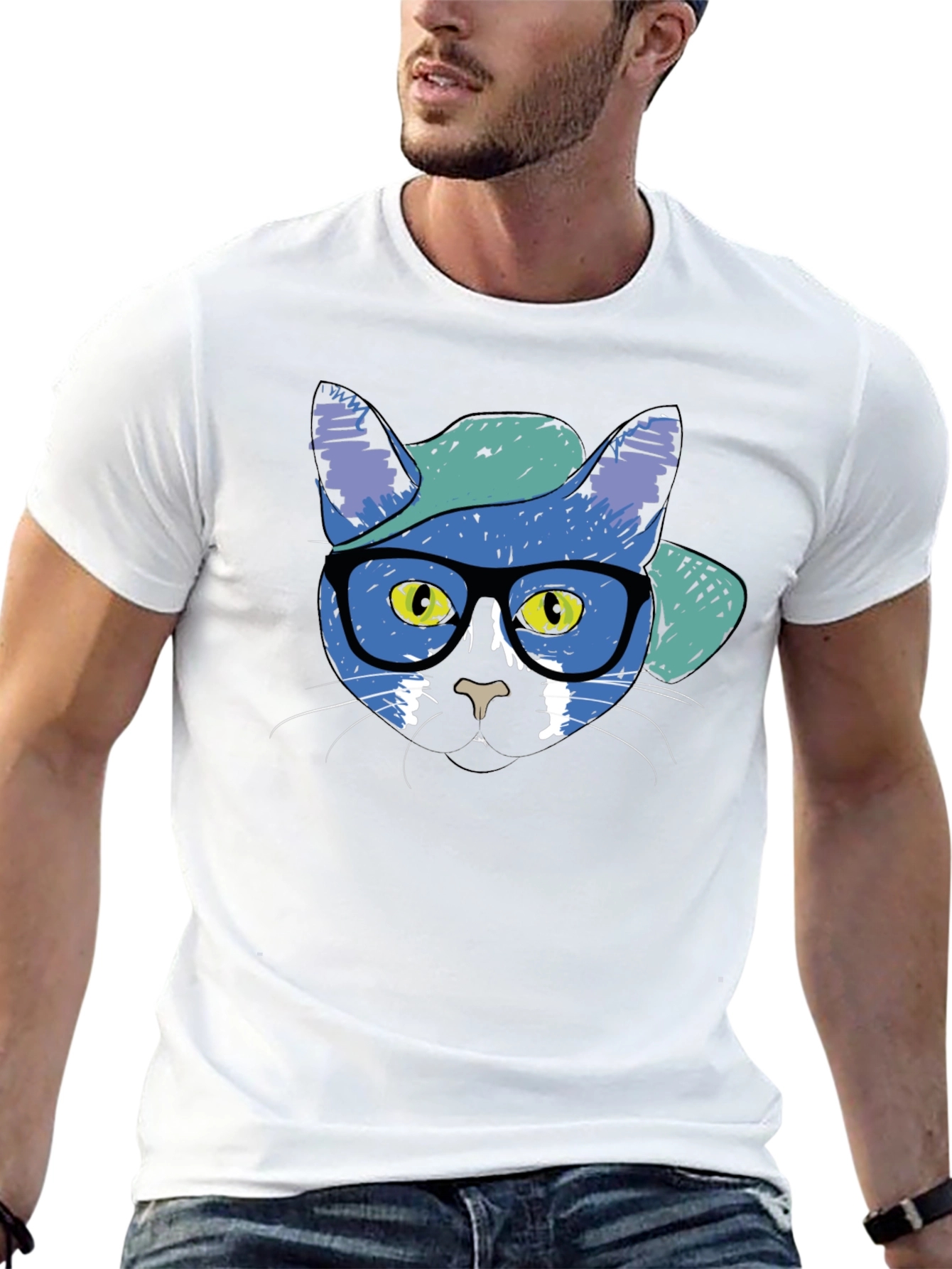 Cool Cat Graphic T-Shirt