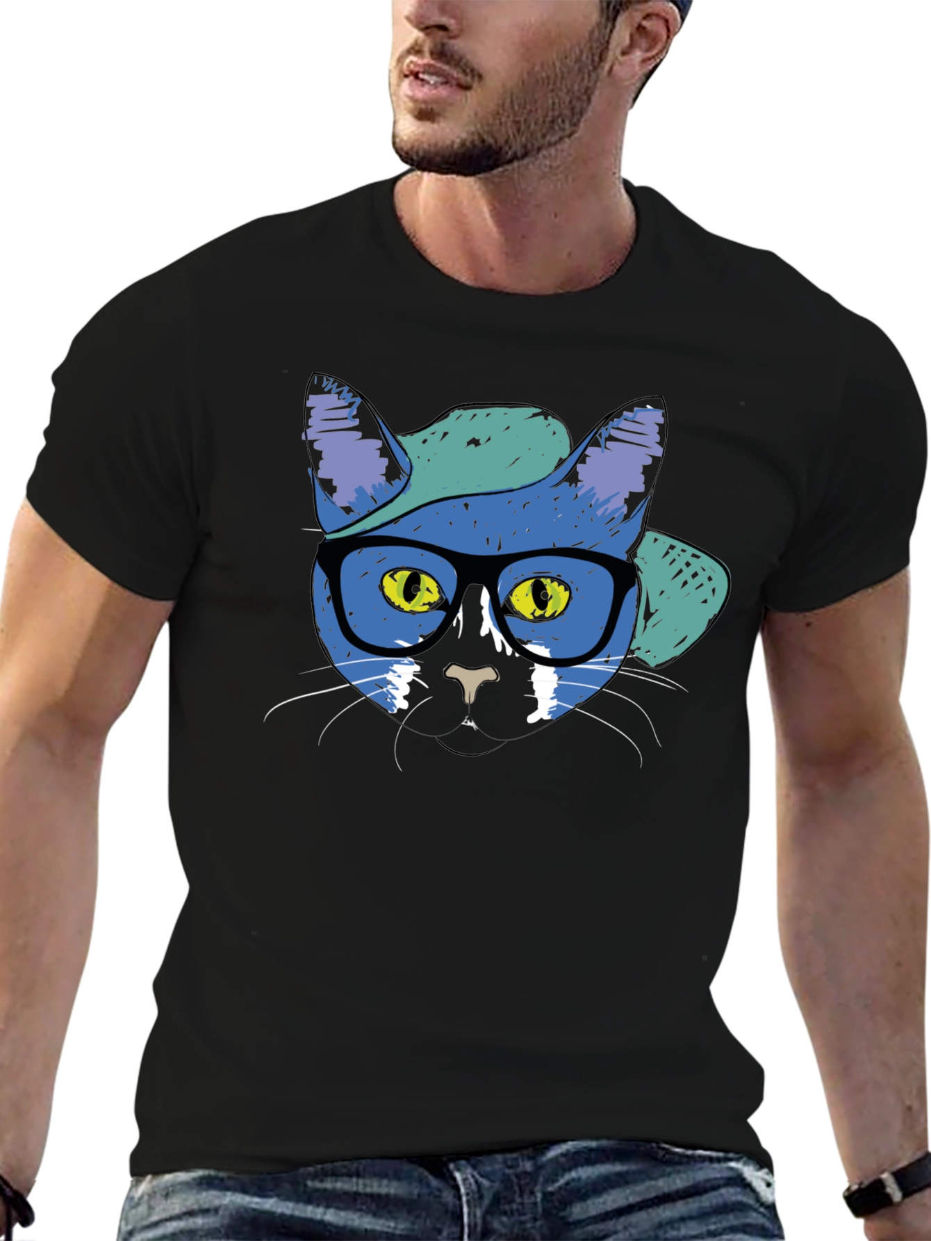 Cool Cat Graphic T-Shirt